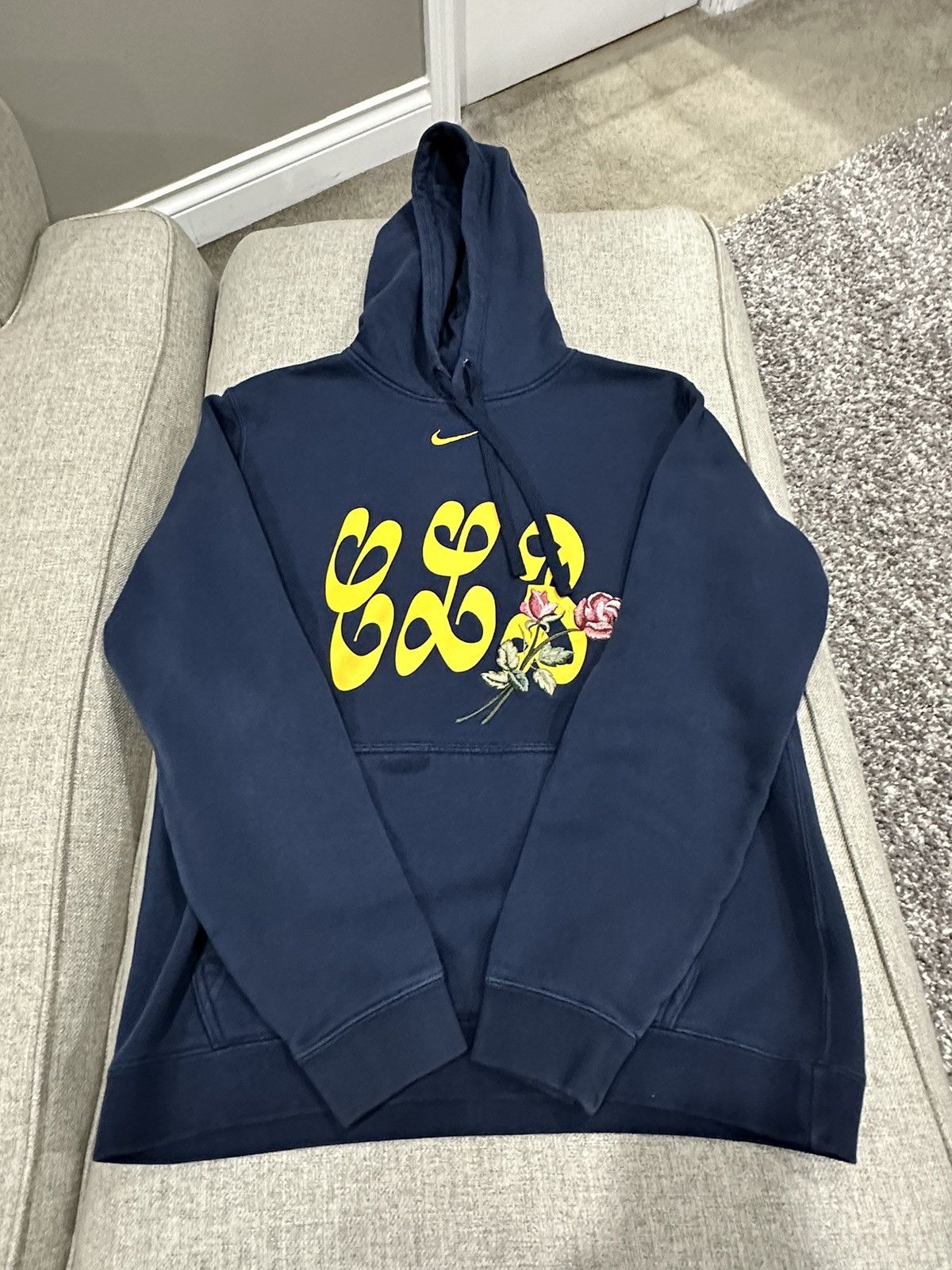 image of Nocta X Nike X Drake Certified Lover Boy Hoodie in Blue, Men's (Size Medium)