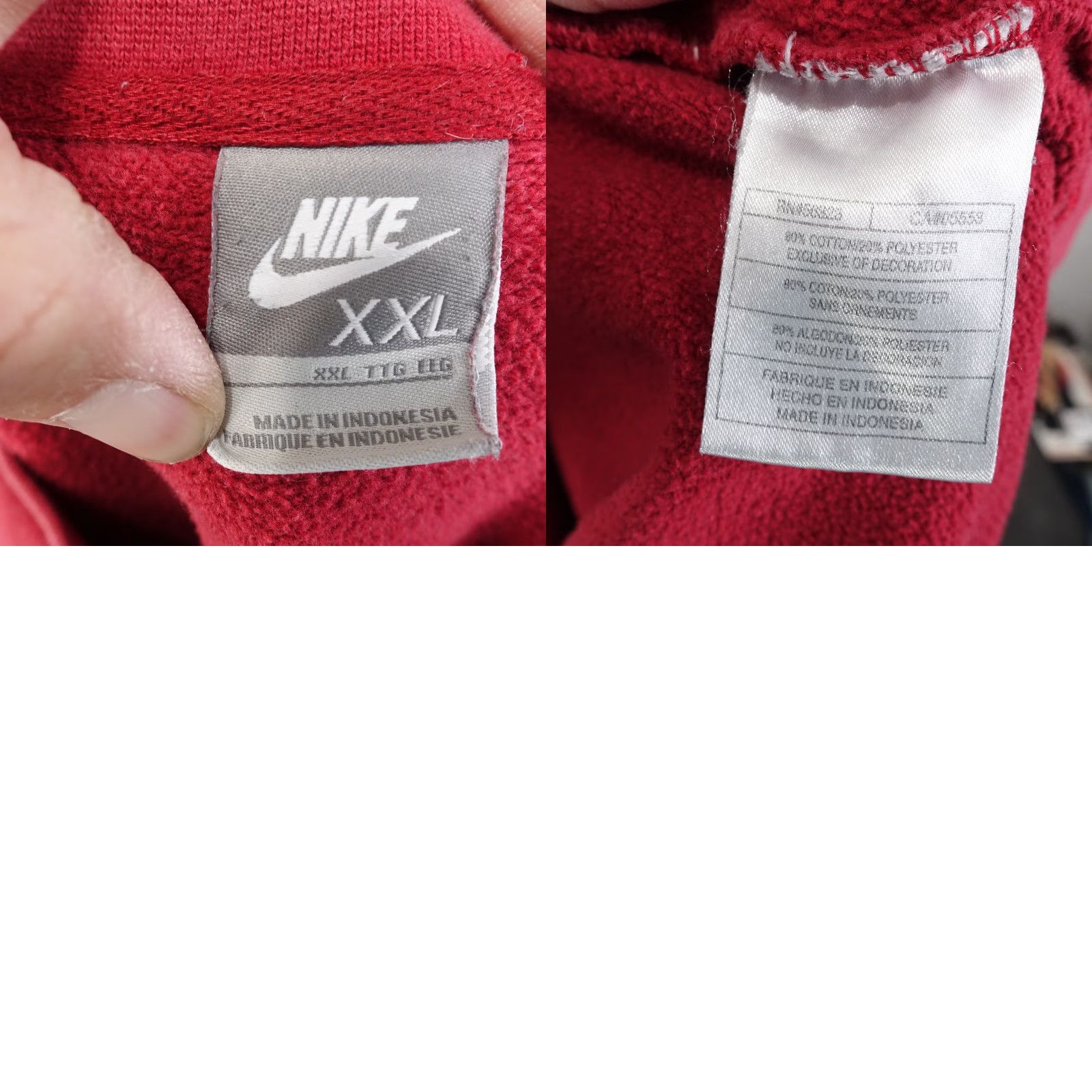 Nike VINTAGE Nike Sweatshirt Men 2XL Red Crew Neck Pullover Cotton Blend 90s Size US XXL / EU 58 / 5 - 8 Thumbnail