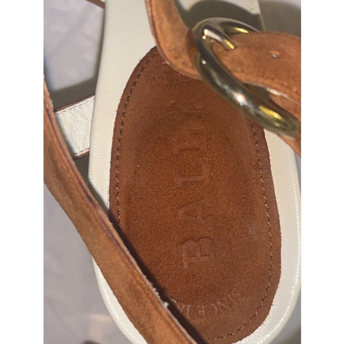 Bally Bally Tri Color Suede Pumps Open Toe Sandals SZ: 5 With Box Size US 5 / IT 35 - 4 Thumbnail