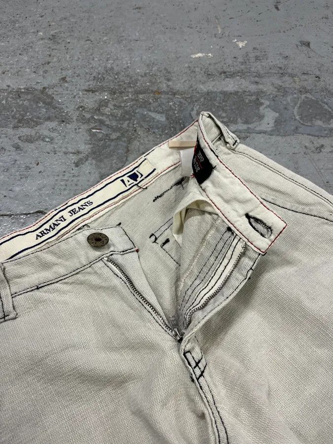 Armani 2000s Armani Tweed Light White Cozy Pants Size US 32 / EU 48 - 10 Thumbnail