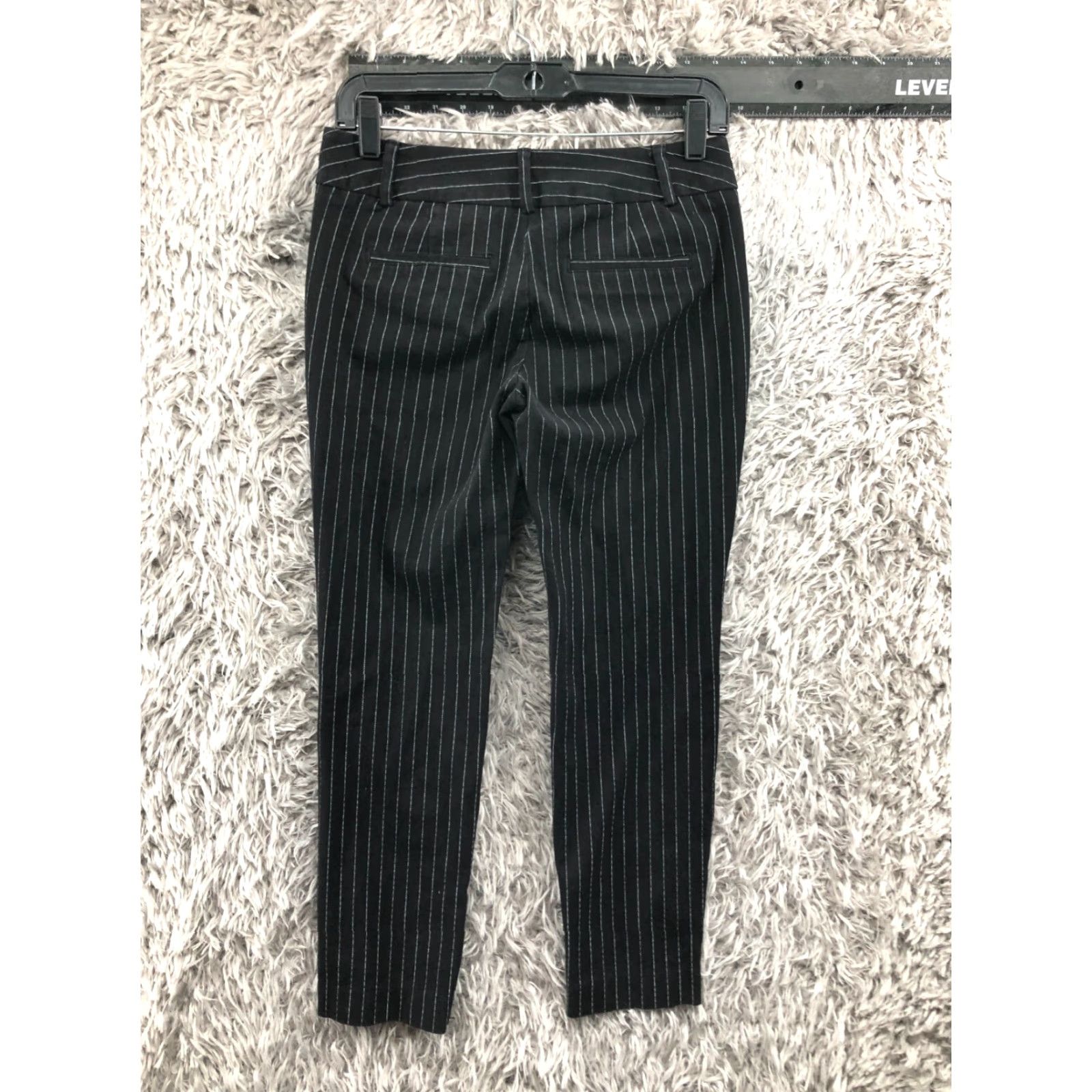 Apt. 9 Apt. 9 Torie Dress Pants Size 4 Womens Black Stripe Knit Flat Front Pockets Mid Rise Stretch Size 27" / US 4 / IT 40 - 6 Thumbnail