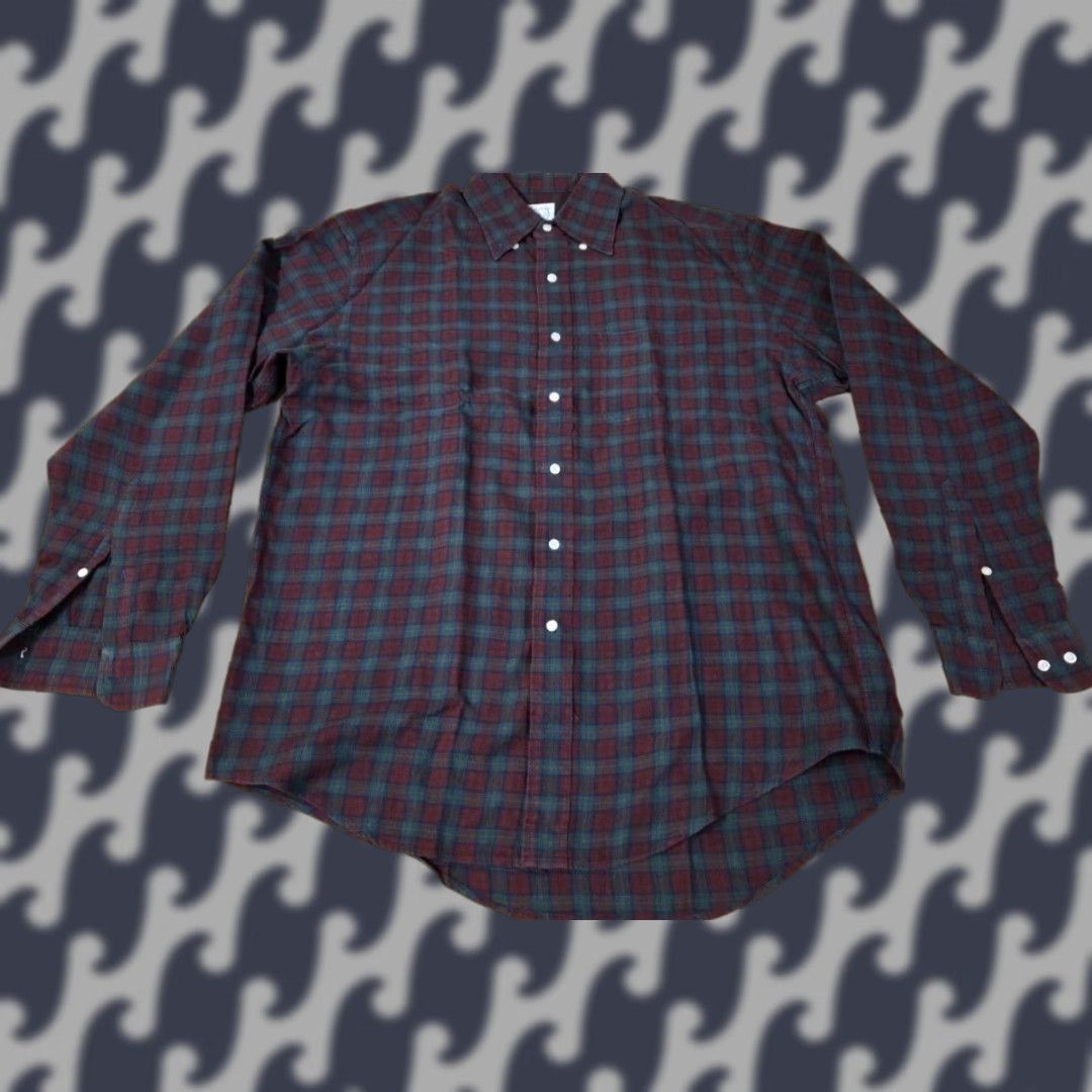Brooks Brothers VINTAGE Brooks Brothers Flannel Shirt Men's M Red Maroon Plaid Sport Shirt Size US M / EU 48-50 / 2 - 1 Thumbnail
