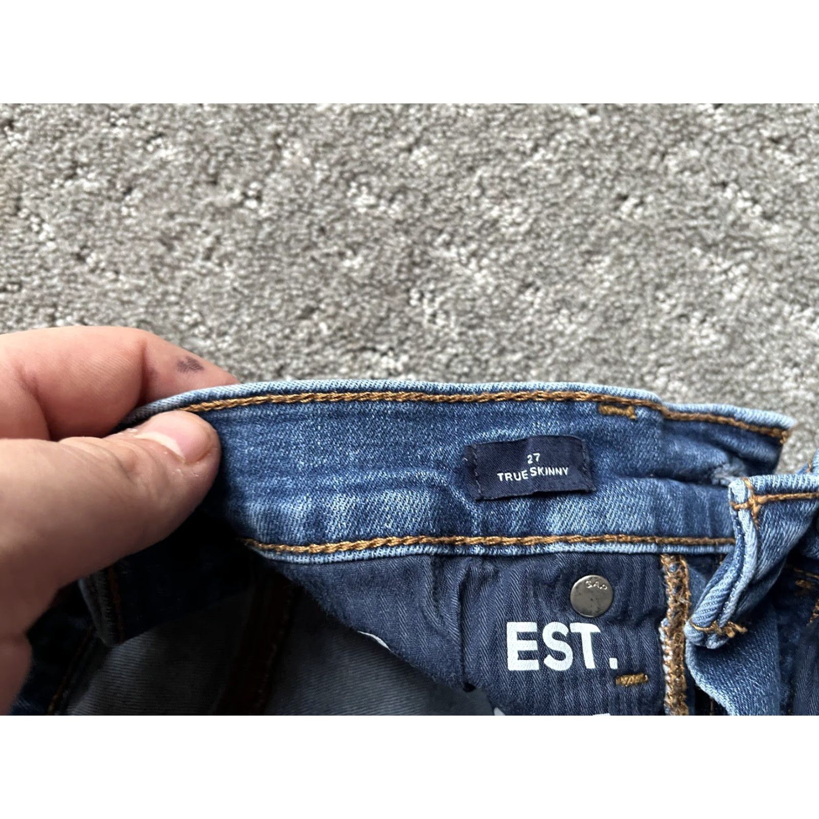 Gap Gap Jeans Skinny Denim 27 Women Blue Light Wash Stretch Inseam 23 30.5? Size 27" / US 4 / IT 40 - 6 Thumbnail