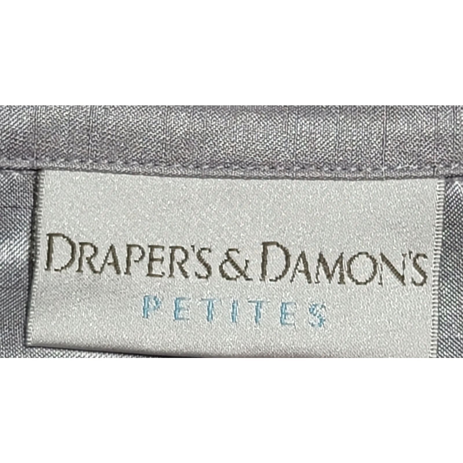 Other Draper's & Damon's Gray Black Embroidered Floral Bead Top PL Size L / US 10 / IT 46 - 3 Thumbnail