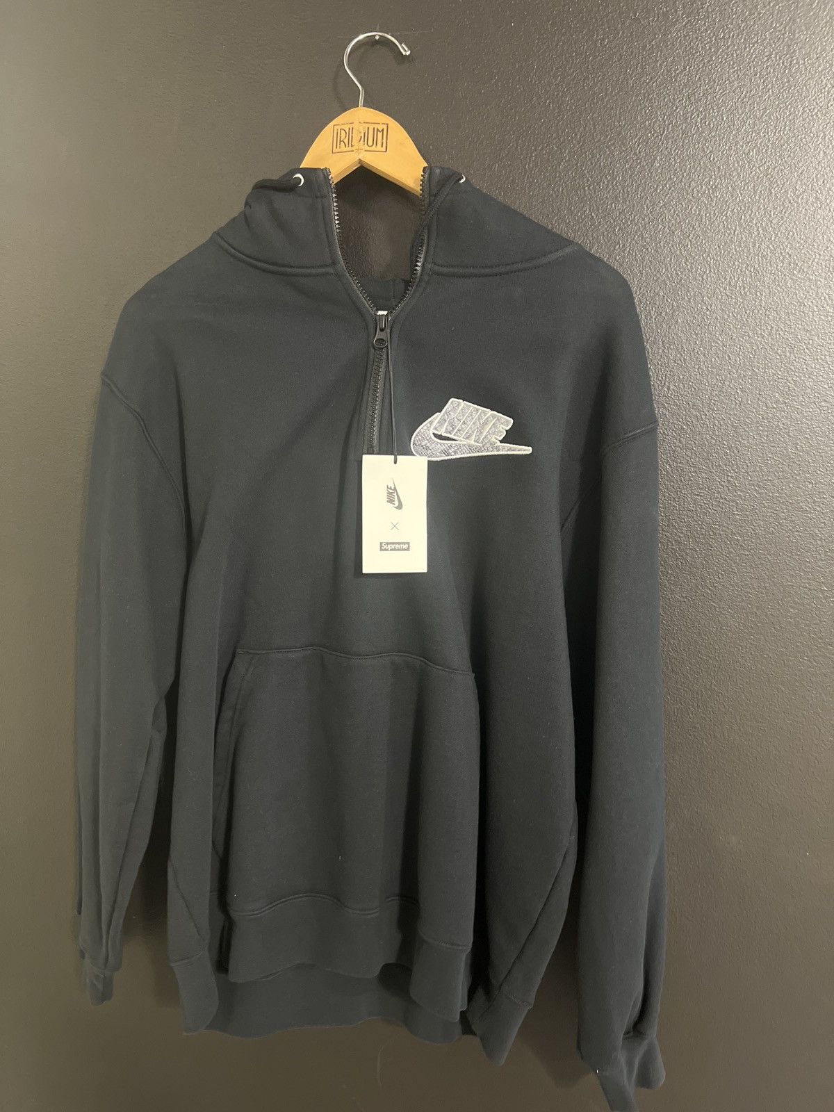 image of Supreme X Nike Hoodie in Black, Men's (Size Medium)
