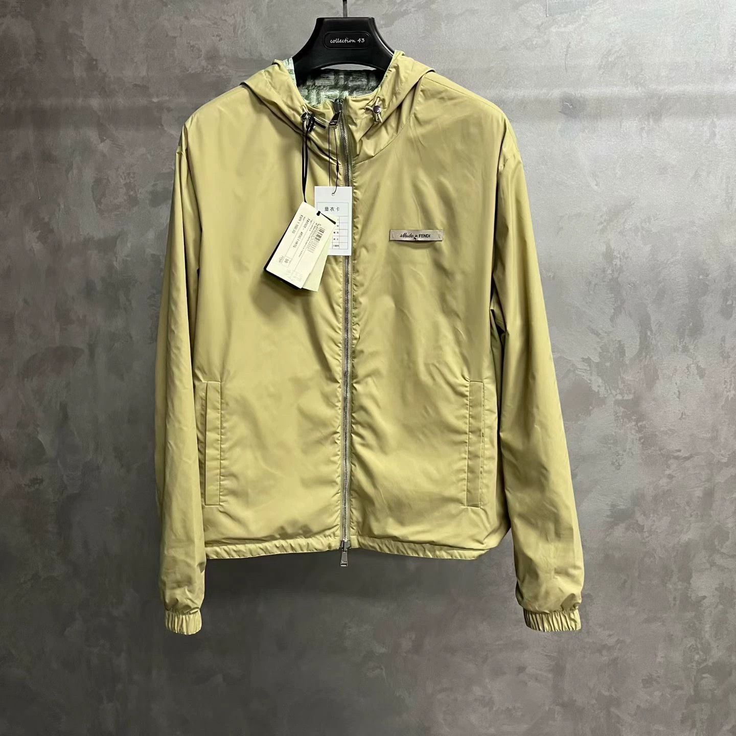 Fendi reversible green printed hooded jacket Size US L / EU 52-54 / 3 - 6 Thumbnail