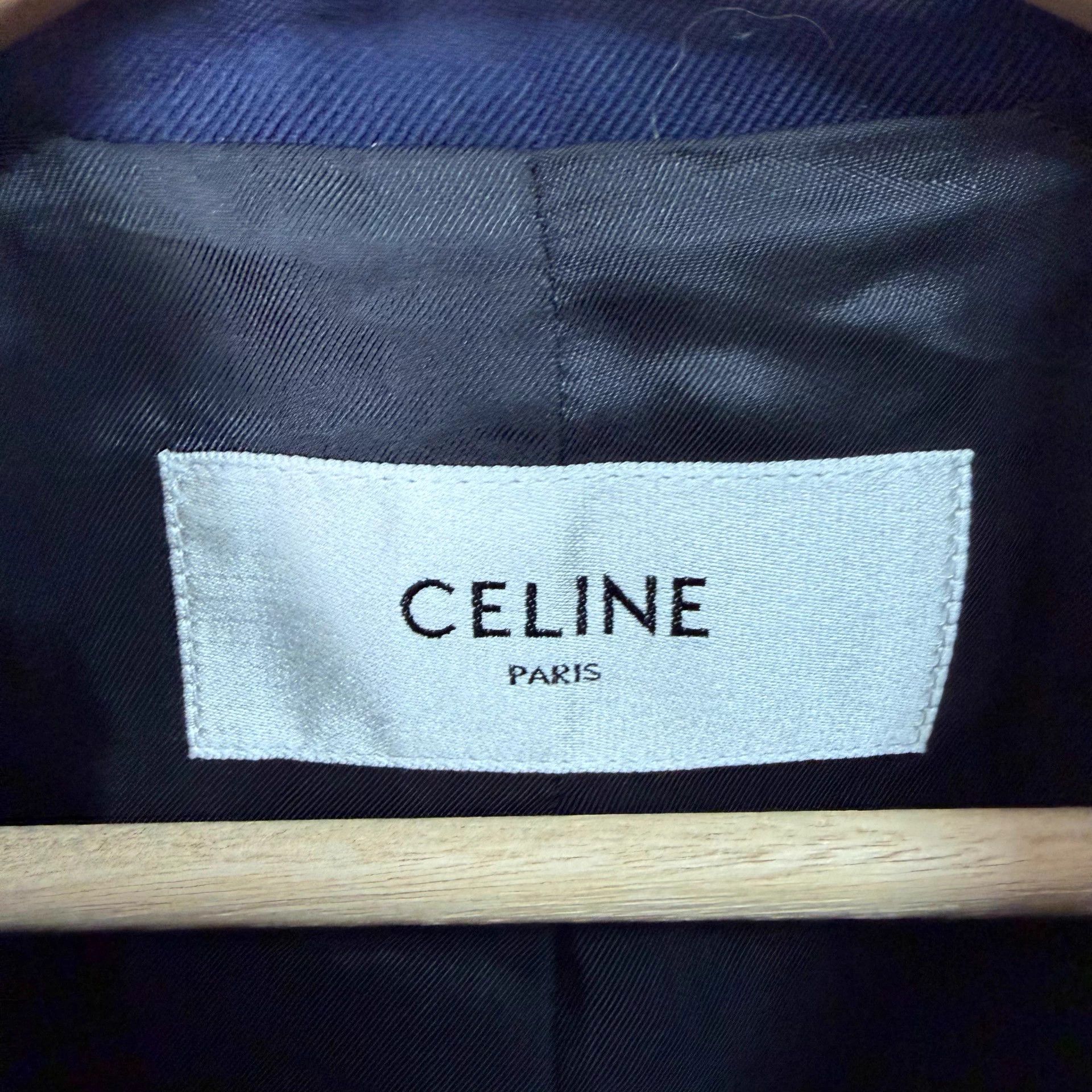 Celine CELINE 25ss stand-collar patch-pocket men's blue jacket Size US M / EU 48-50 / 2 - 4 Thumbnail