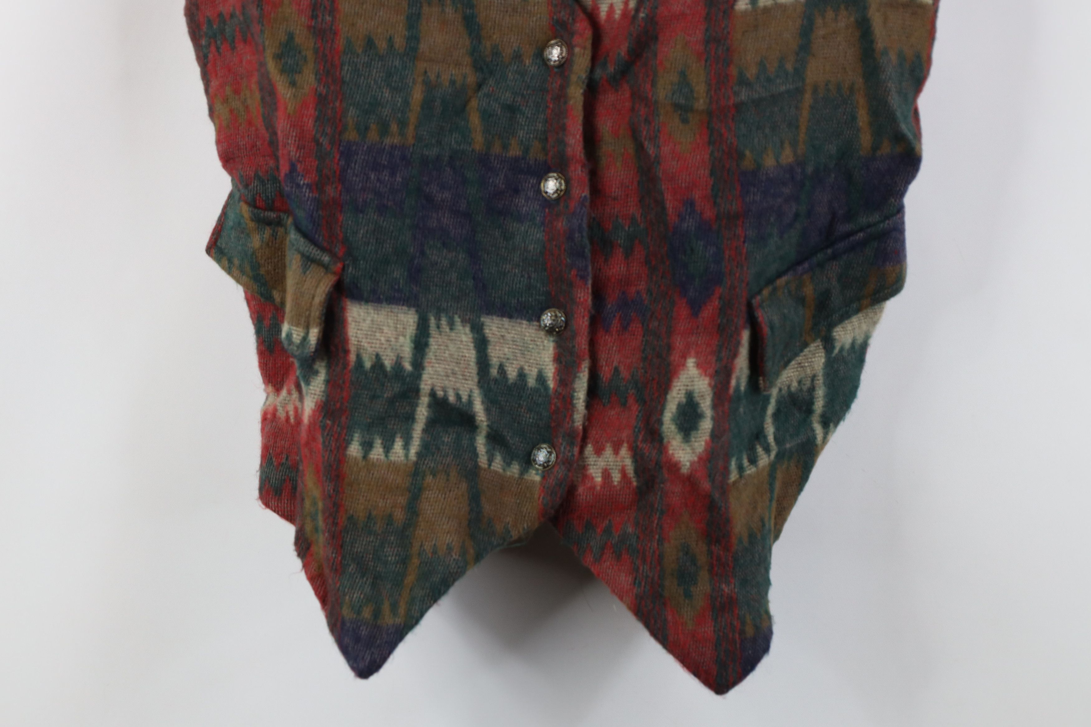Vintage Vintage 90s Streetwear Southwestern Tie Back Vest Jacket USA Size M / US 6-8 / IT 42-44 - 3 Thumbnail