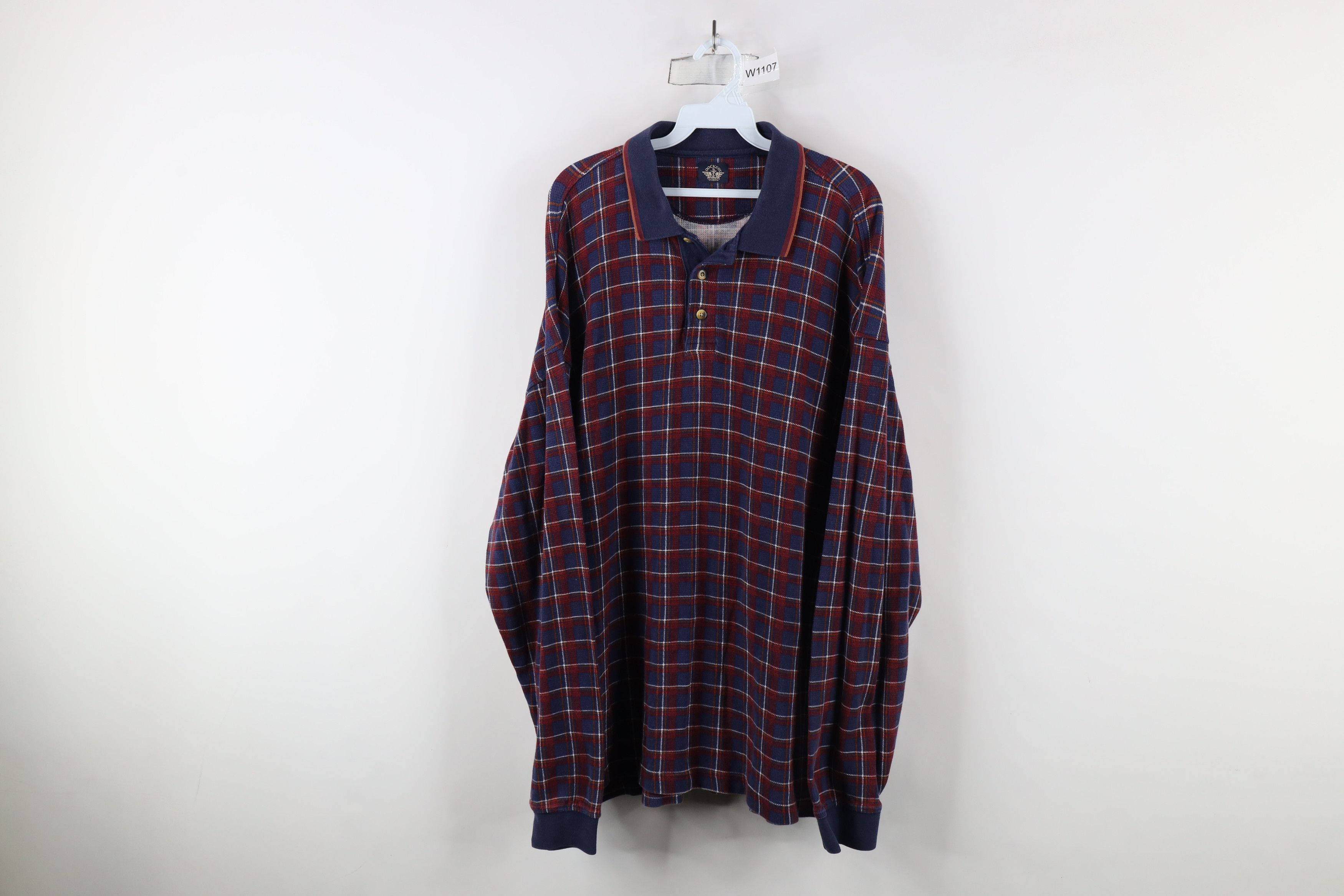 Vintage Vintage 90s Streetwear Knit Long Sleeve Rugby Polo Shirt Size US XXL / EU 58 / 5 - 1 Thumbnail