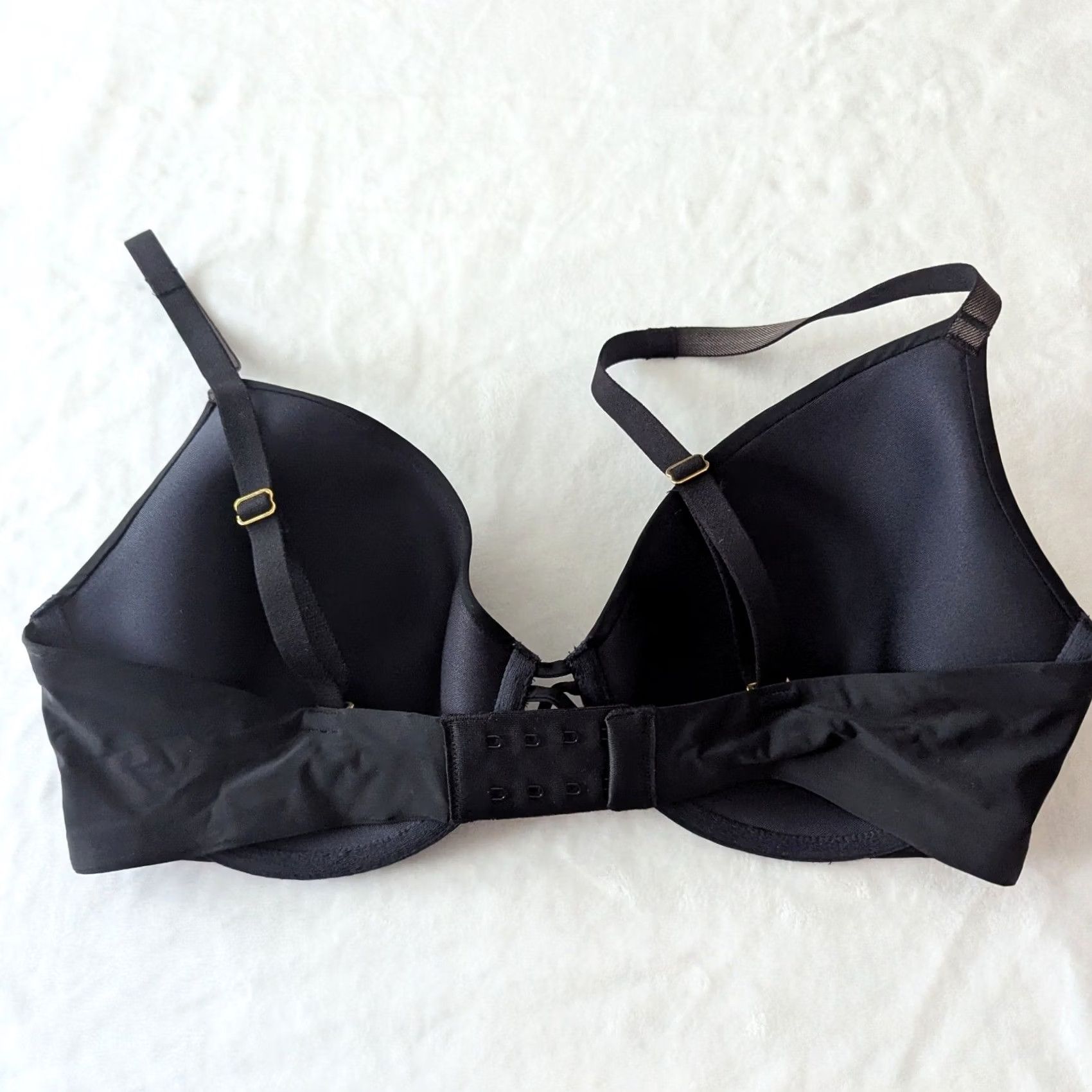 Vintage Soma Plunge Bra Black 36D Adjustable Straps Lined Back Closure T-Shirt Bra Women Size ONE SIZE - 4 Thumbnail