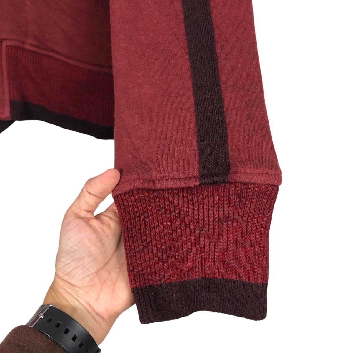 Japanese Brand Vintage Sportswear Patch Varsity Jacket Deep Burgundy Raglan Size US S / EU 44-46 / 1 - 16 Thumbnail