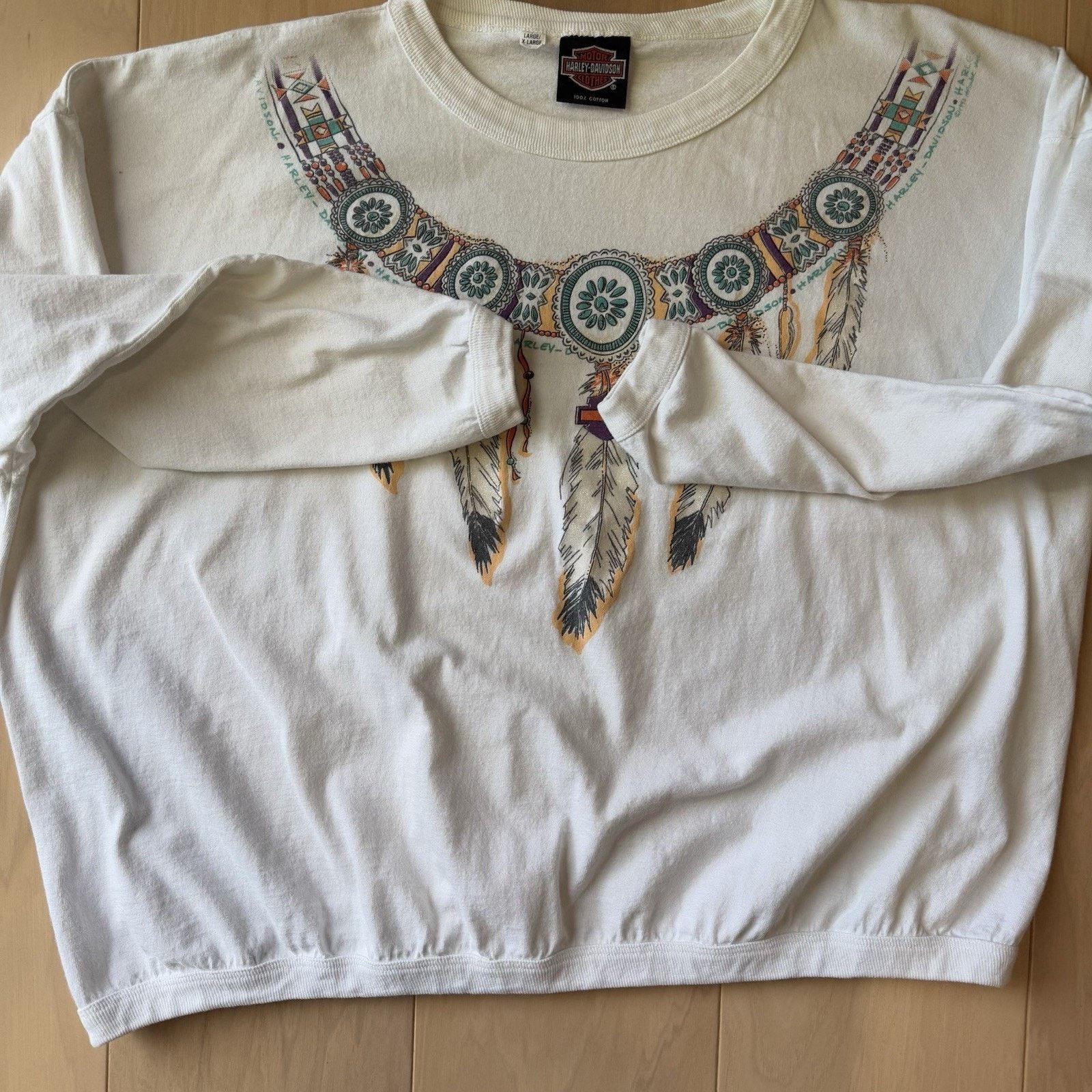 Harley Davidson Vintage Harley Davidson Shirt L/XL White Long Sleeve 90s Size US L / EU 52-54 / 3 - 5 Thumbnail