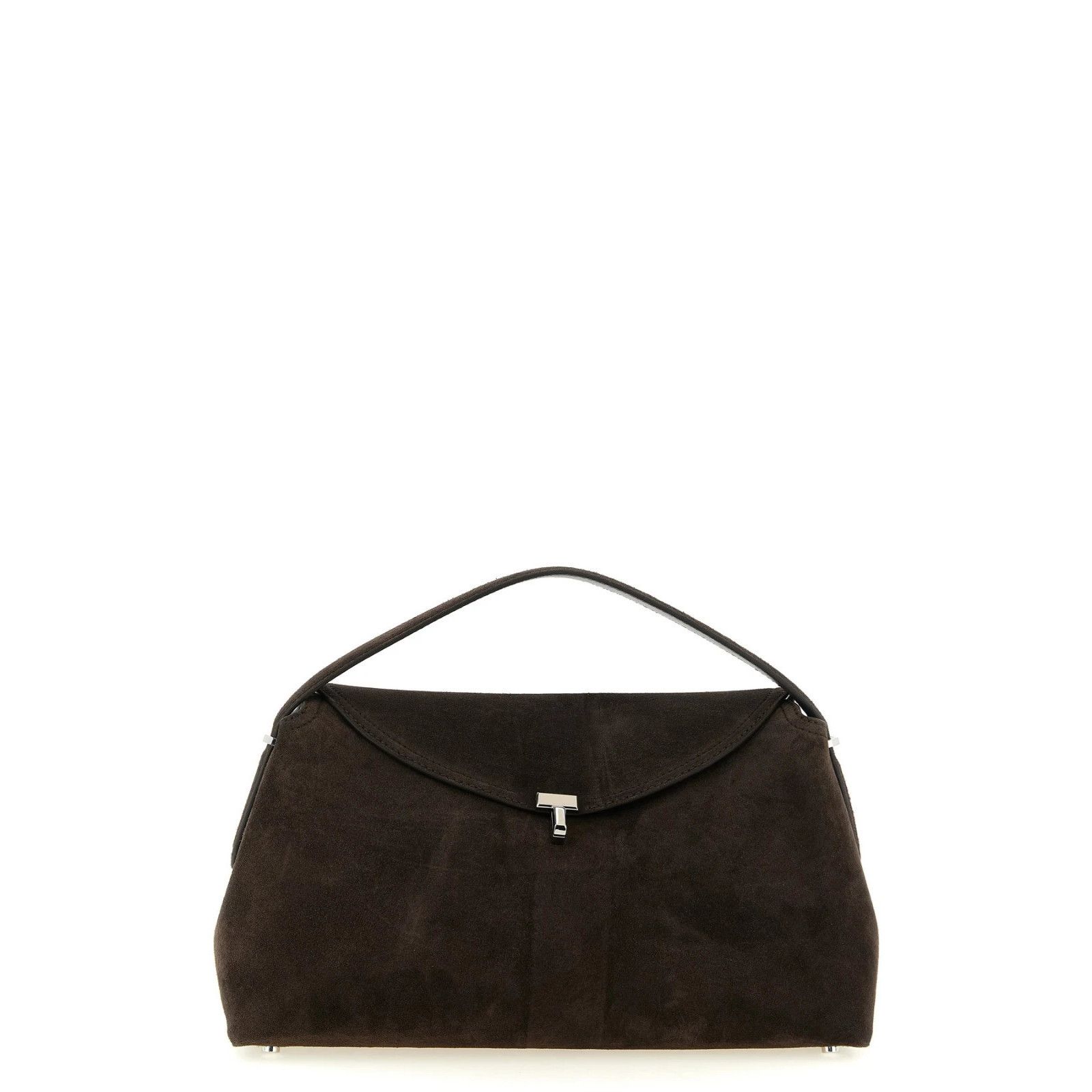 Toteme TOTEME T-lock Brown Suede Top Handle Bag New & Authentic Size ONE SIZE - 1 Thumbnail