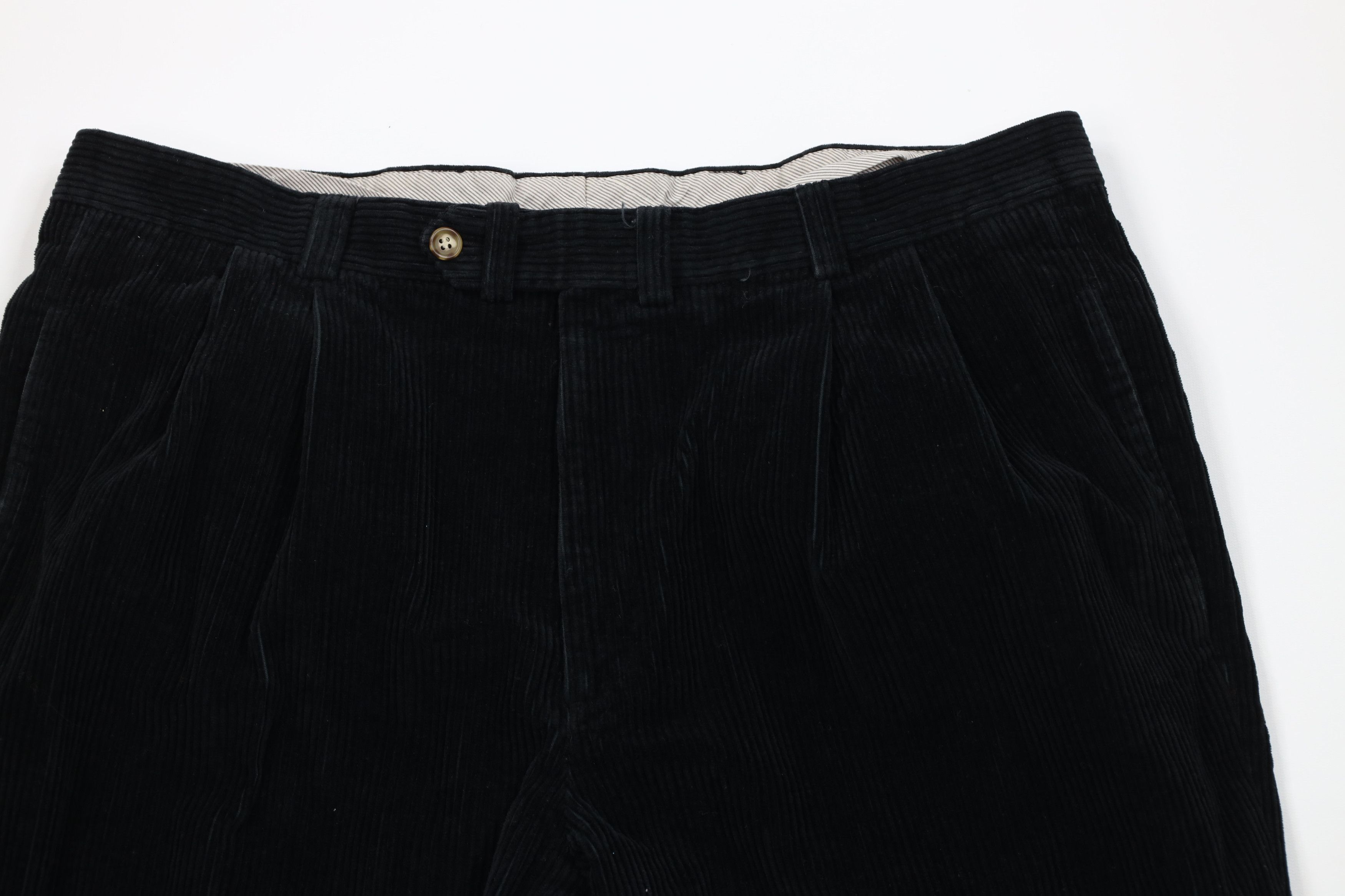 Vintage Vintage 90s Streetwear Pleated Wide Leg Corduroy Chino Pants Size US 40 / EU 56 - 2 Thumbnail