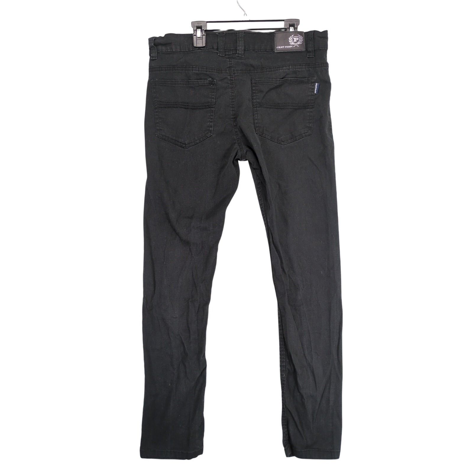 Phat Farm Vtg Y2K Phat Farm Men's 34x32 Black Stretch Denim Slim Jeans Size US 34 / EU 50 - 2 Thumbnail