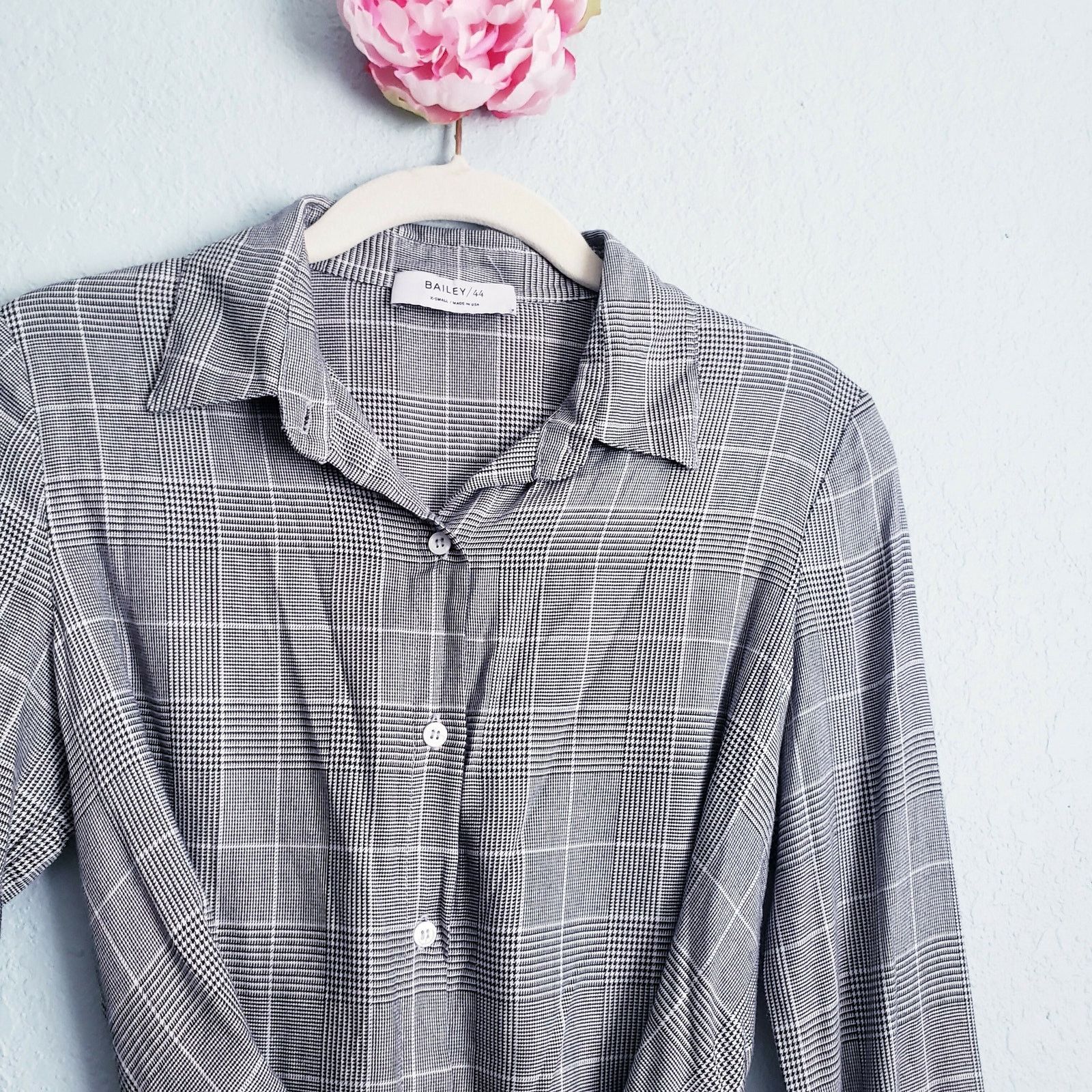 Bailey 44 Bailey 44 Hold Me Tight Houndstooth Tie Button-Down Shirt Size S / US 4 / IT 40 - 3 Thumbnail