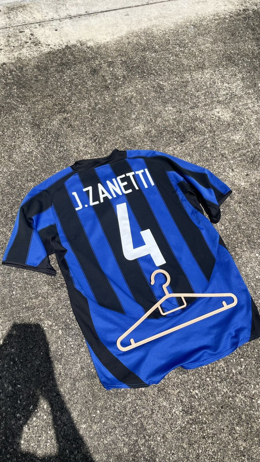 Nike INTER MILAN 03/04 🔵⚫️ JAVIER ZANETTI #4 Size US XL / EU 56 / 4 - 3 Thumbnail