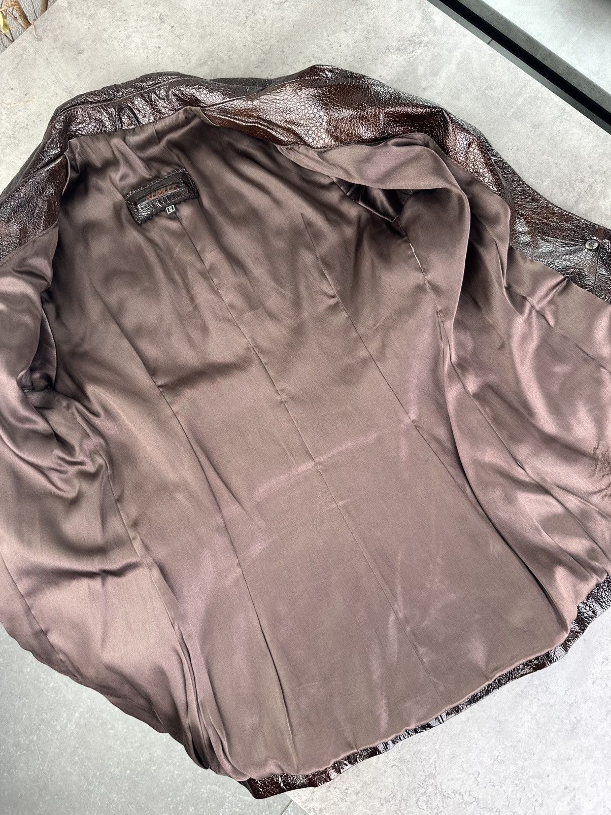 Japanese Brand Vintage Faux Patent Leather Jacket Size S / US 4 / IT 40 - 13 Thumbnail