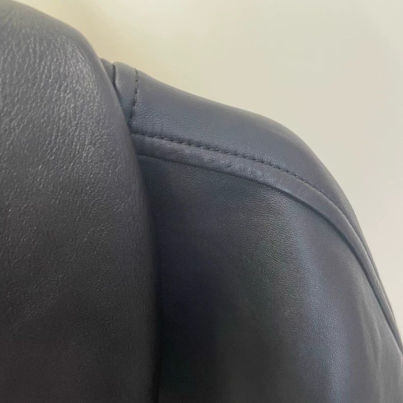Loewe LOEWE Black Full Leather Drawstring Hooded Zip-up Jacket, Size XS / US 0-2 / IT 36-38 - 3 Thumbnail
