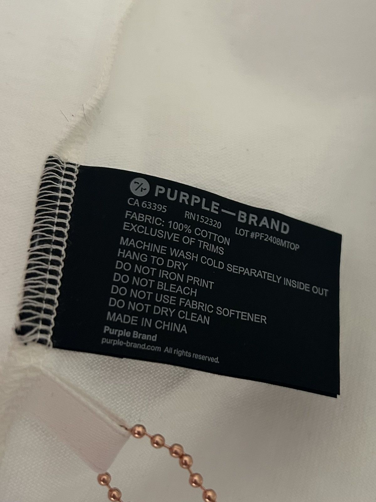 Purple Brand Purple Brand Painted Wordmark Tee Size US L / EU 52-54 / 3 - 4 Thumbnail