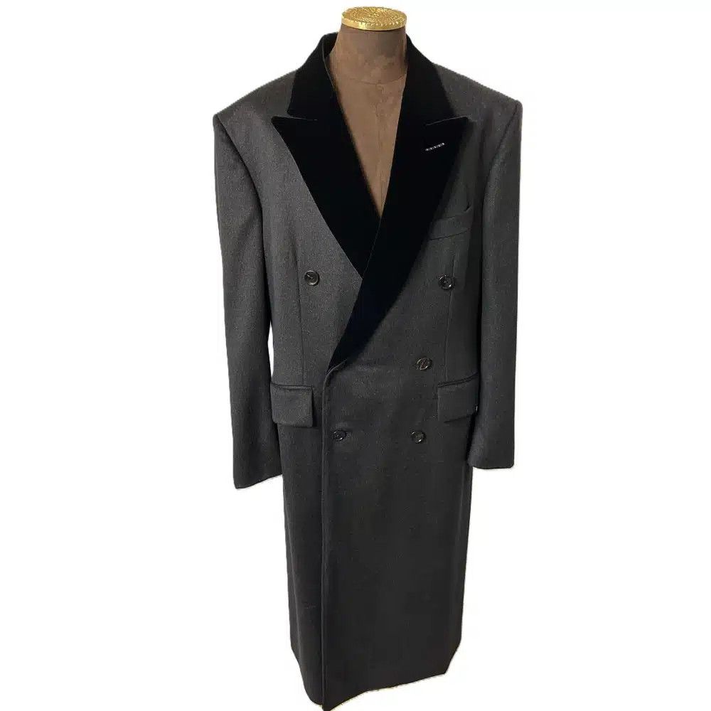 Tom Ford o1loc1c0725 4P2684 Double Breasted Cashmere Coat in Grey Size US M / EU 48-50 / 2 - 1 Preview