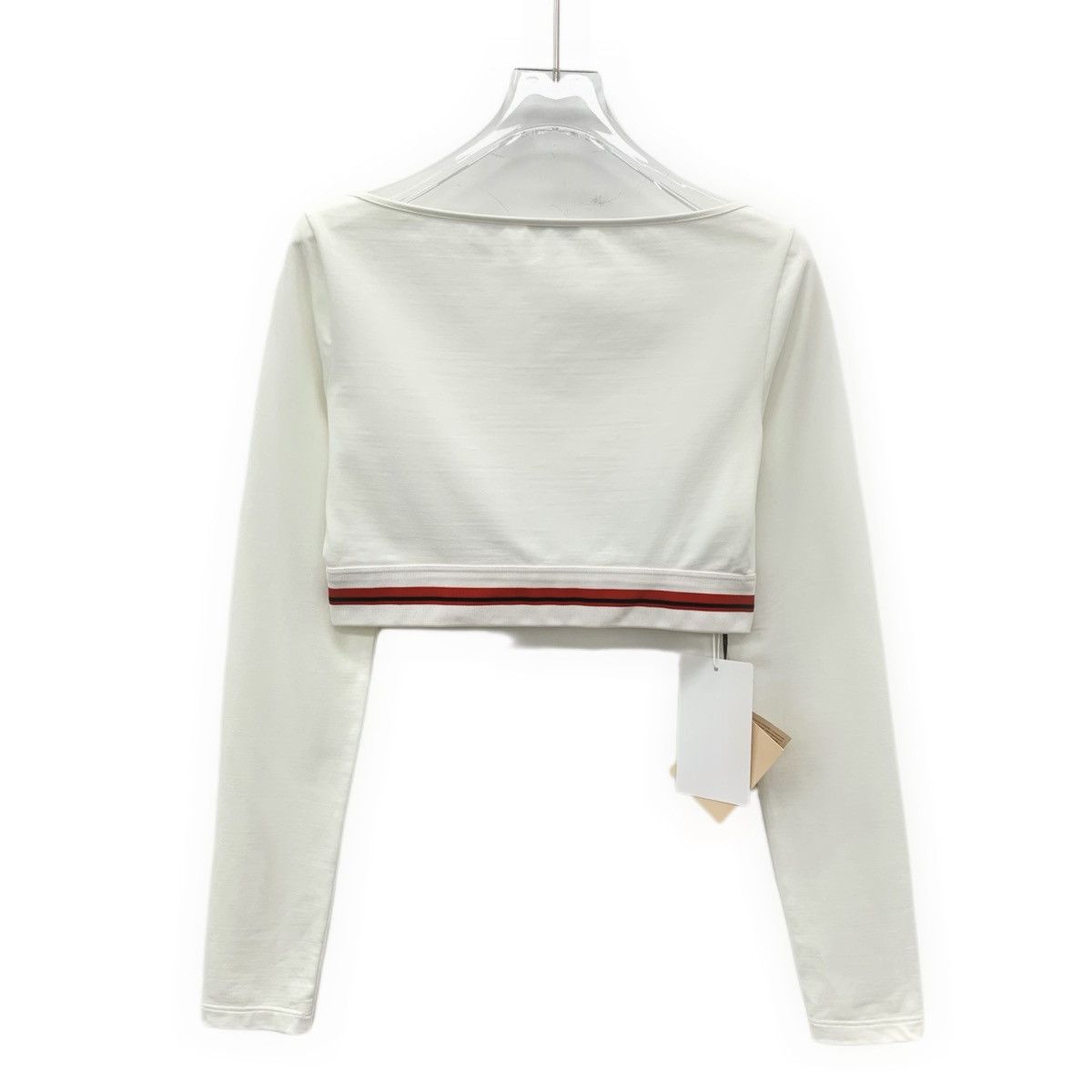 Miu Miu Miu Miu Striped Letter Intarsia Long Sleeve T-shirt K26WX Size S / US 4 / IT 40 - 2 Thumbnail