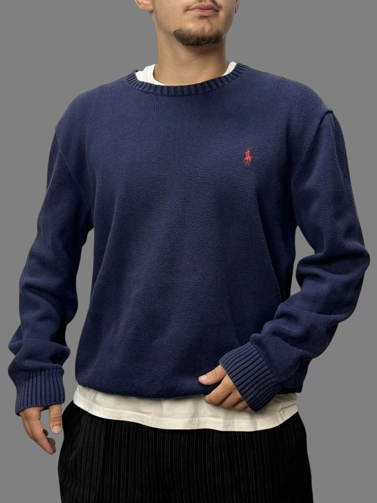 RRL Ralph Lauren Y2K Polo Ralph Lauren Vintage Sweater Navy RRL Sk8 Size US XL / EU 56 / 4 - 2 Thumbnail