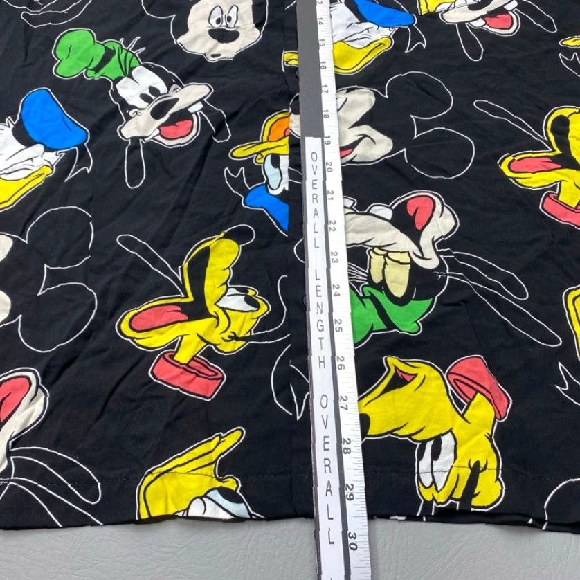 Disney Disney Mickey Goofy Donald Short Sleeve Button-Up Shirt Large Black Size US L / EU 52-54 / 3 - 6 Thumbnail
