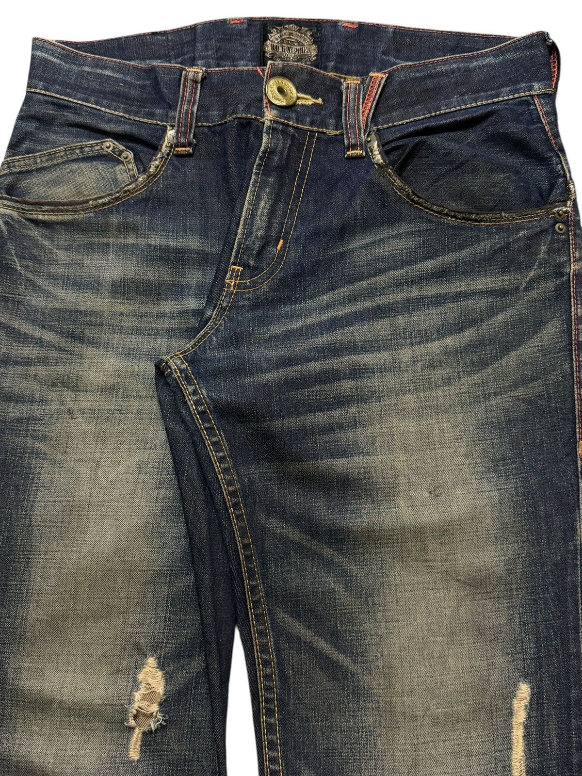 semanticdesign Vintage 90s Japanese Buckle Back Faded Wash Distress Loose Size US 32 / EU 48 - 3 Thumbnail
