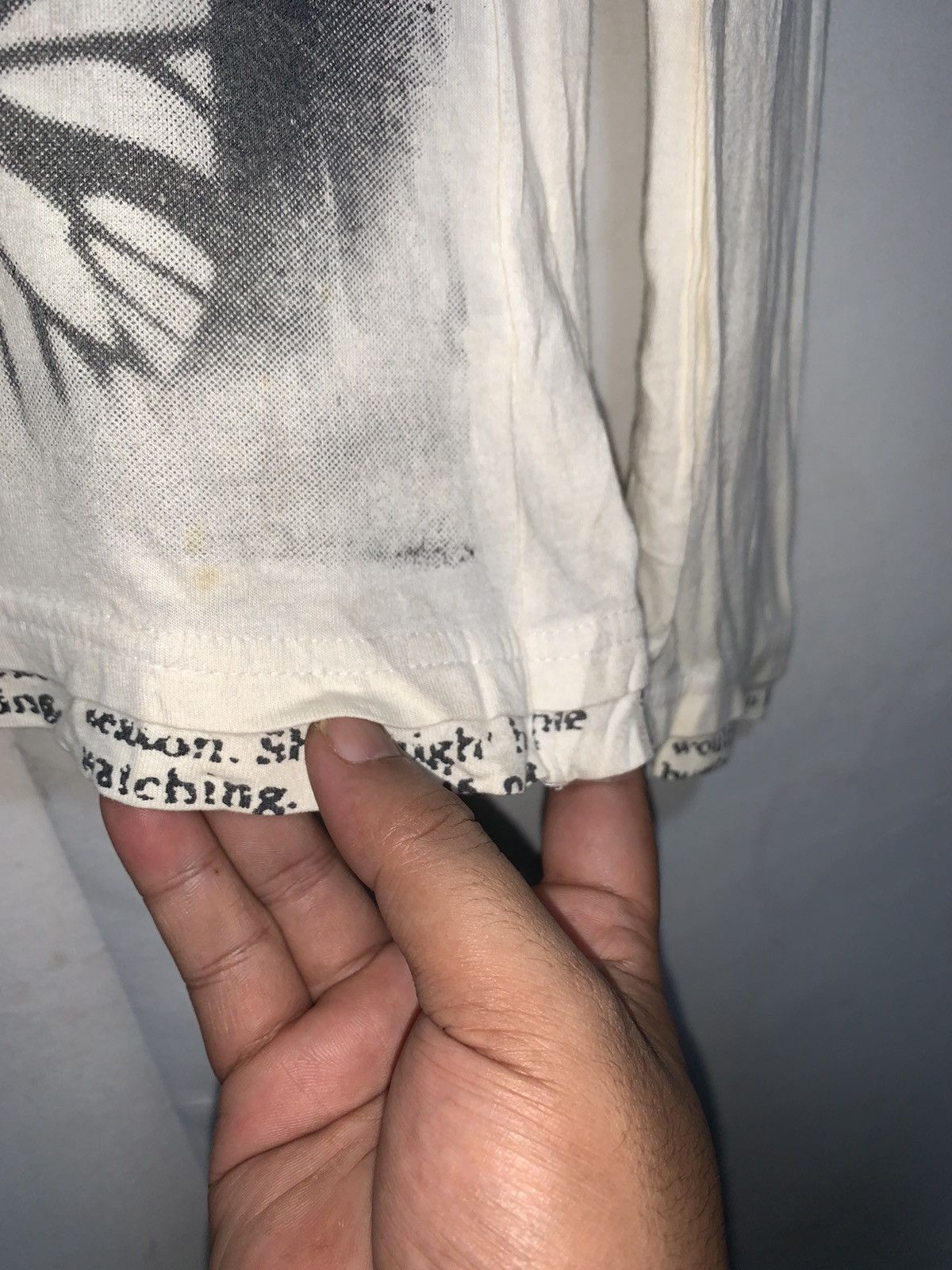 Beauty Beast Y2k Detective struct ROCK poem double layer longsleeve Size US M / EU 48-50 / 2 - 4 Thumbnail