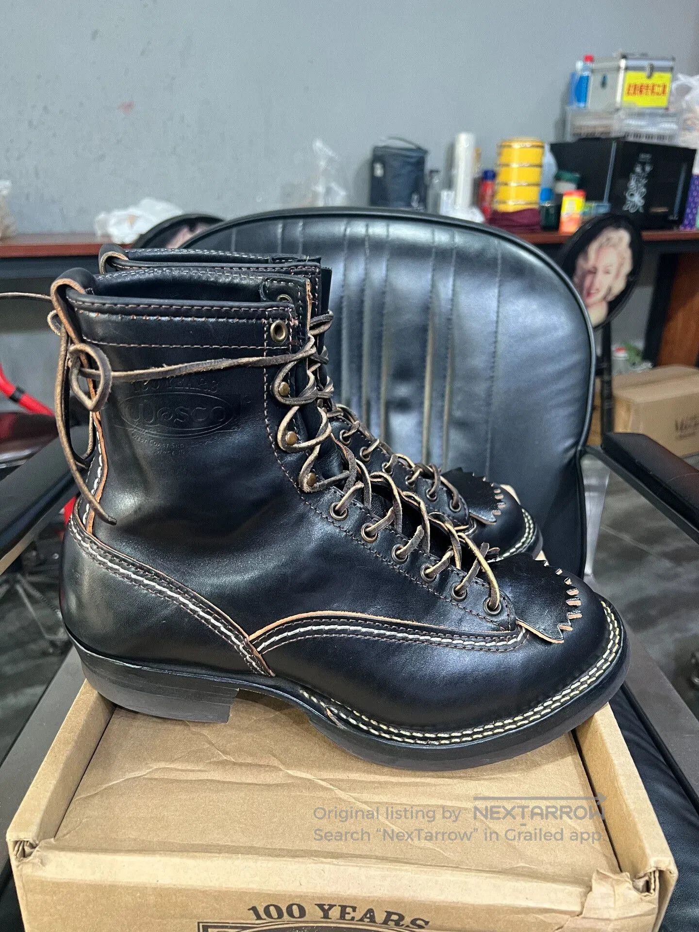 WESCO WESCO 100TH JOB MASTER Black Work Boots. Size US 10 / EU 43 - 1 Thumbnail