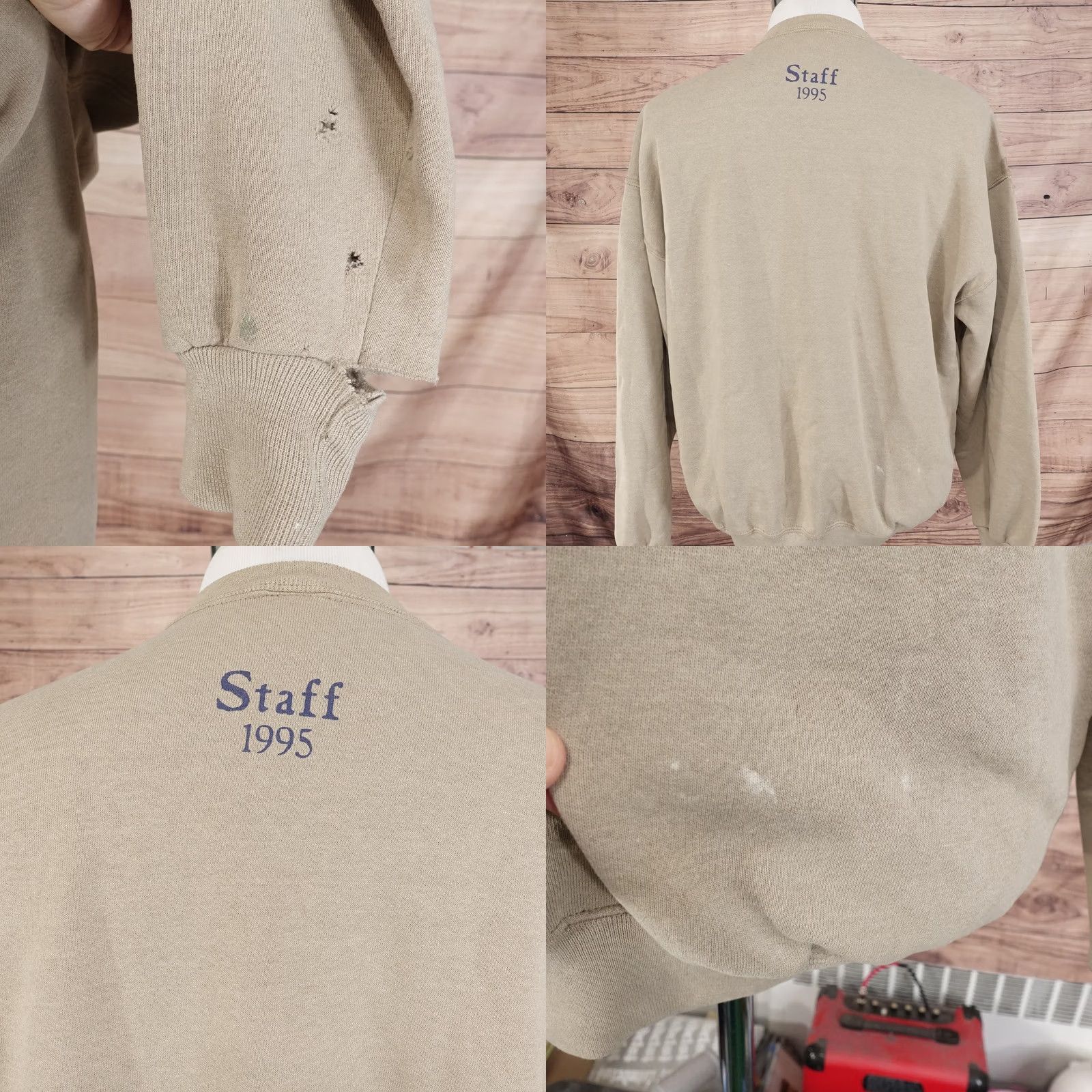Russell Athletic VINTAGE RUSSELL ATHLETIC CREW NECK SWEATSHIRT USA Beige XL Mens Sweatshirt Crew Neck Cotton Blend Distressed 1995 Buckle Clothing Size US XL / EU 56 / 4 - 8 Thumbnail