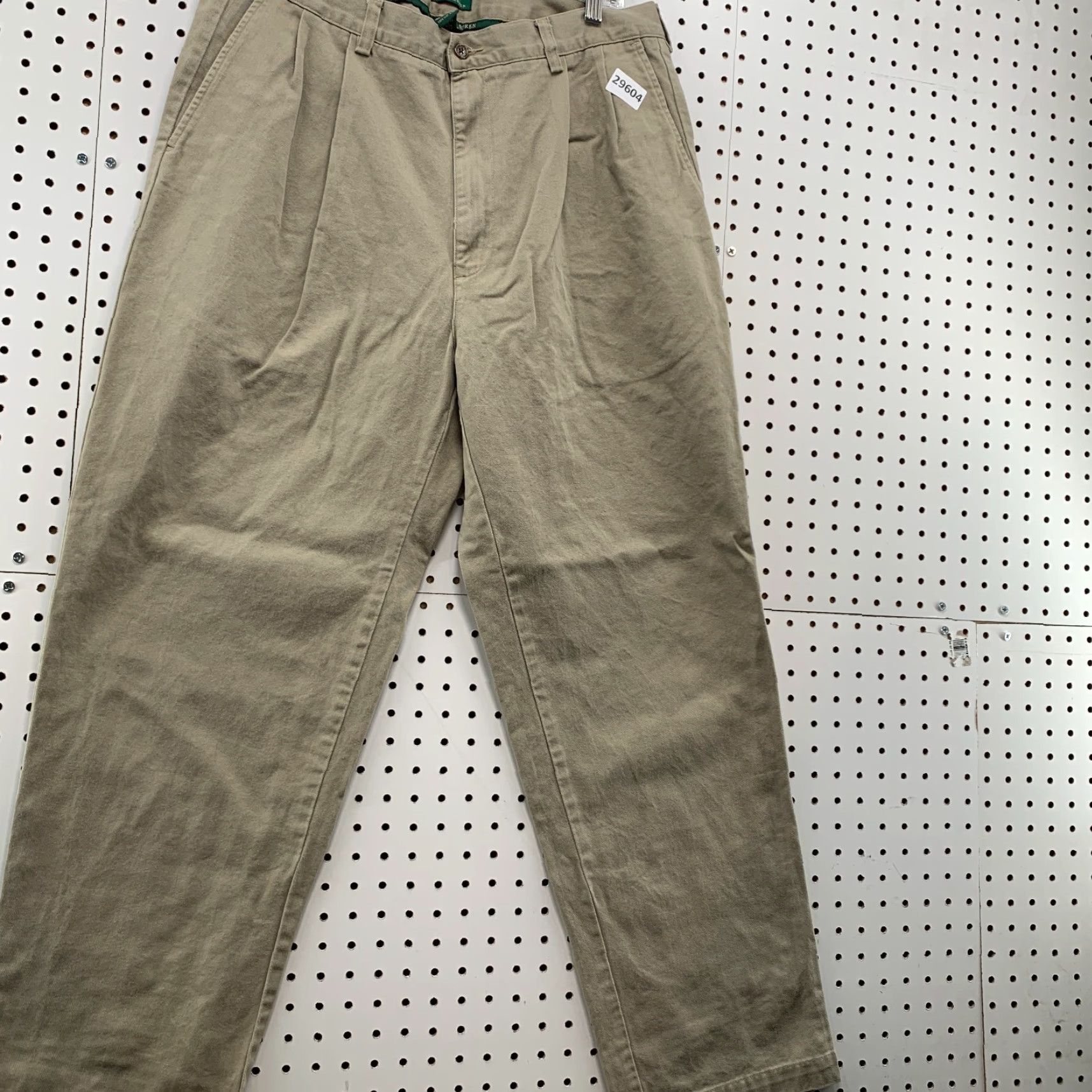 Ralph Lauren VINTAGE Lauren Ralph Lauren Pleated Chino Pants Mens 35x29.5 Beige Casual Size US 35 - 6 Thumbnail