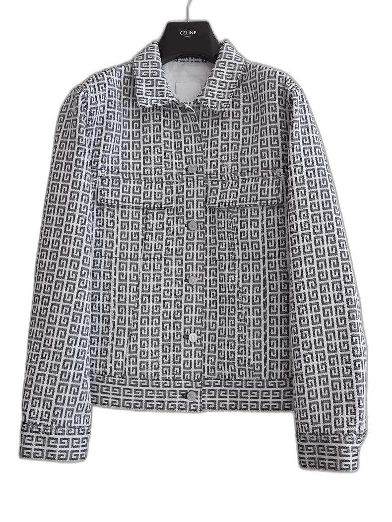 Givenchy Givenchy Givenchy Logo Denim Jacket in White -2507 Size US S / EU 44-46 / 1 - 1 Thumbnail