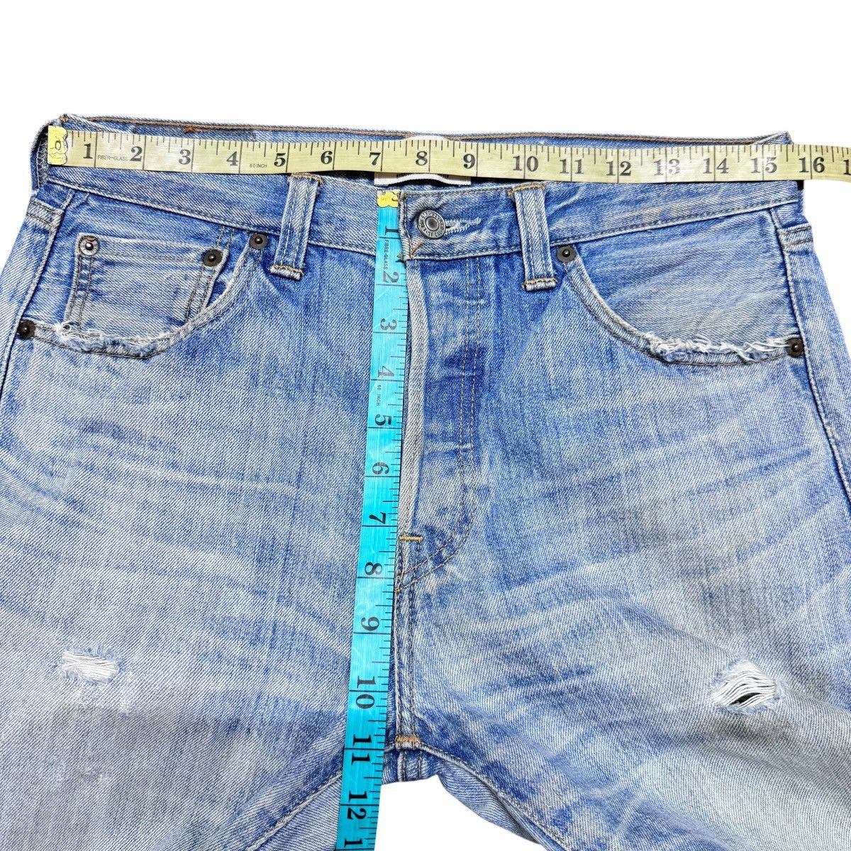 Levi's Levis 501 Distressed Jeans Size US 31 - 18 Thumbnail