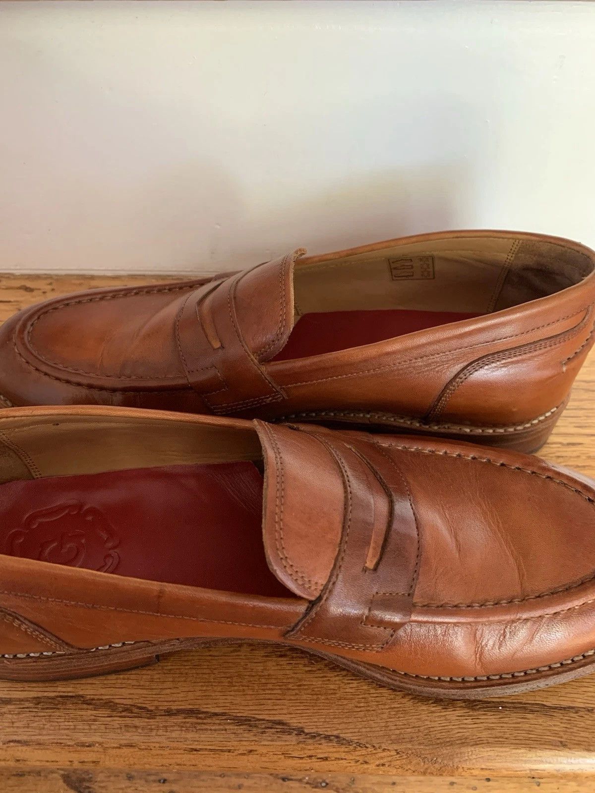 Grenson Grenson Jago Leather Penny Loafers Sz 8.5 (US Converted) Size US 8.5 / EU 41-42 - 8 Thumbnail