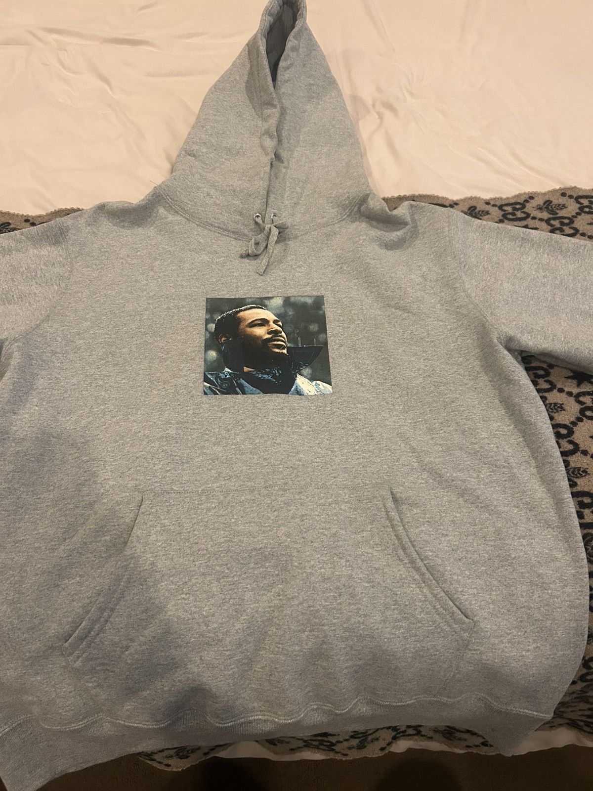 Supreme Supreme Marvin Gaye Hoodie FW18 Heather Grey Size Large Size US L / EU 52-54 / 3 - 2 Thumbnail