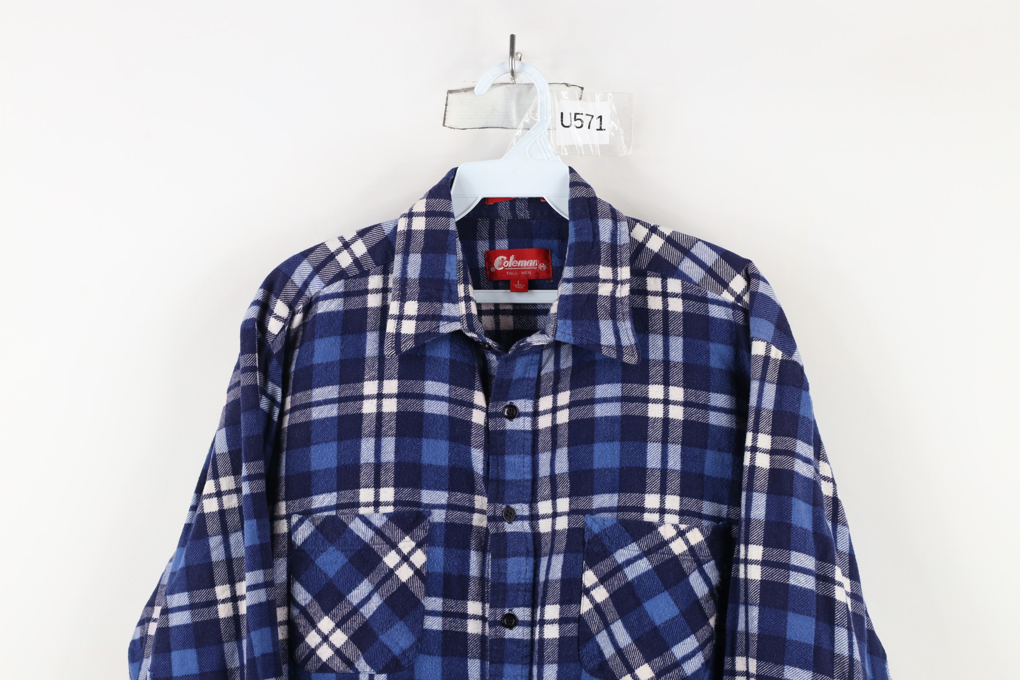 Vintage Vintage 90s Streetwear Flannel Collared Button Shirt Size US L / EU 52-54 / 3 - 2 Thumbnail