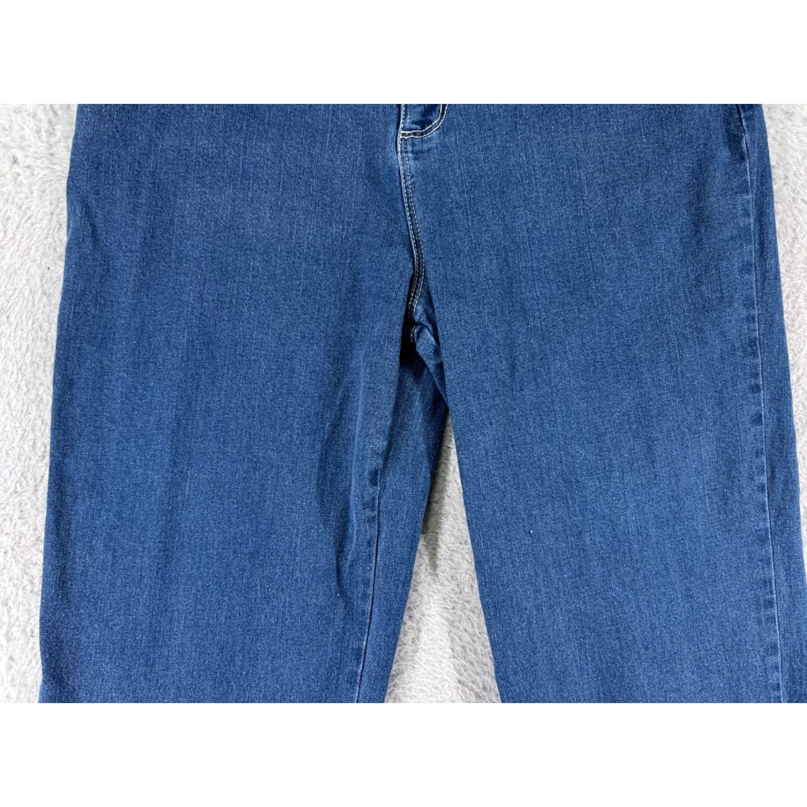 Denime Bedford Fair Jeans Women 10P Blue Denim Embroidered Paisley Floral Cotton Women Size 32" / US 10 / IT 46 - 6 Thumbnail