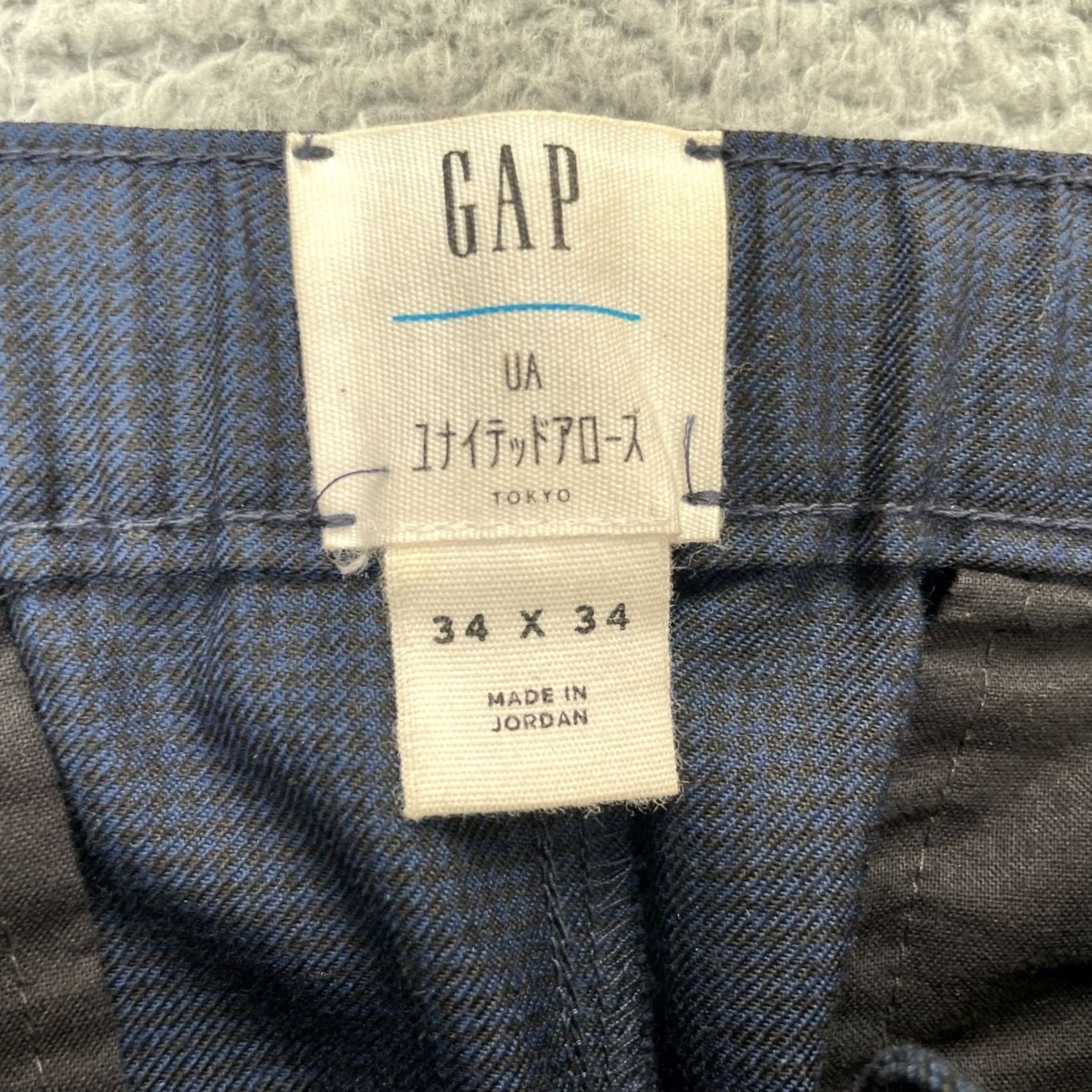 Gap VINTAGE Gap Pants Mens 34x34 Blue Dress Glen Plaid Wool Blend Pleated Office Wear Formal Size US 36 / EU 52 - 3 Thumbnail