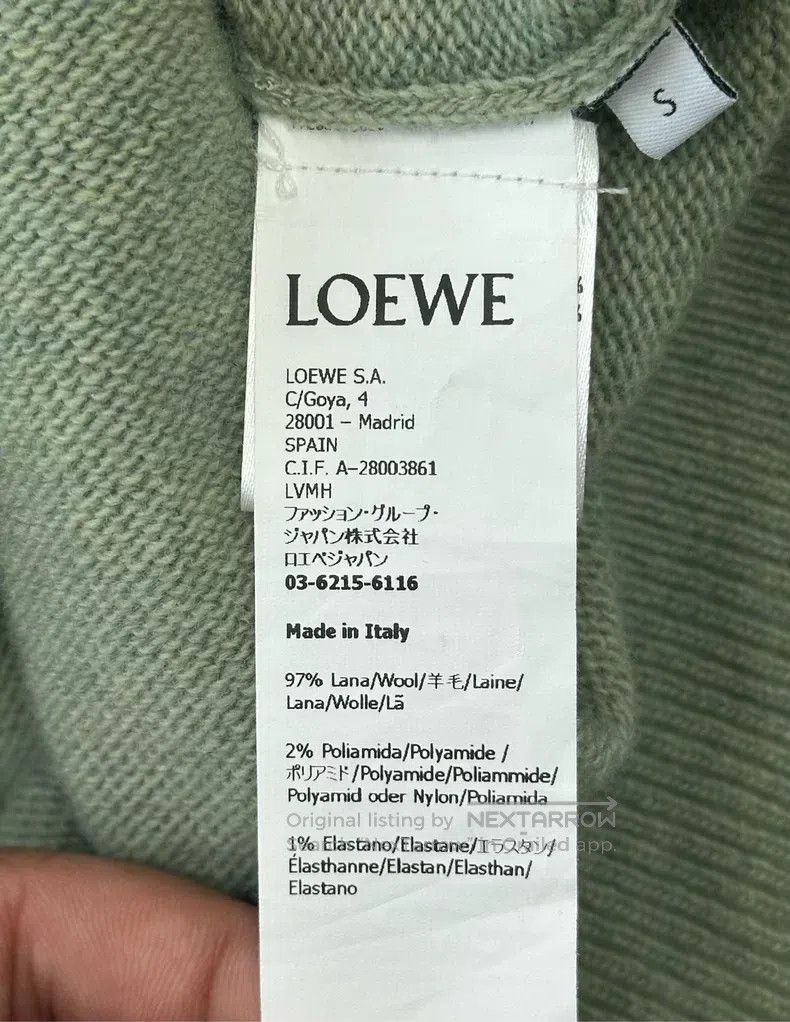 Loewe Loewe Light Green Asymmetrical Deer Pattern Jacquard Knit Size S / US 4 / IT 40 - 5 Thumbnail