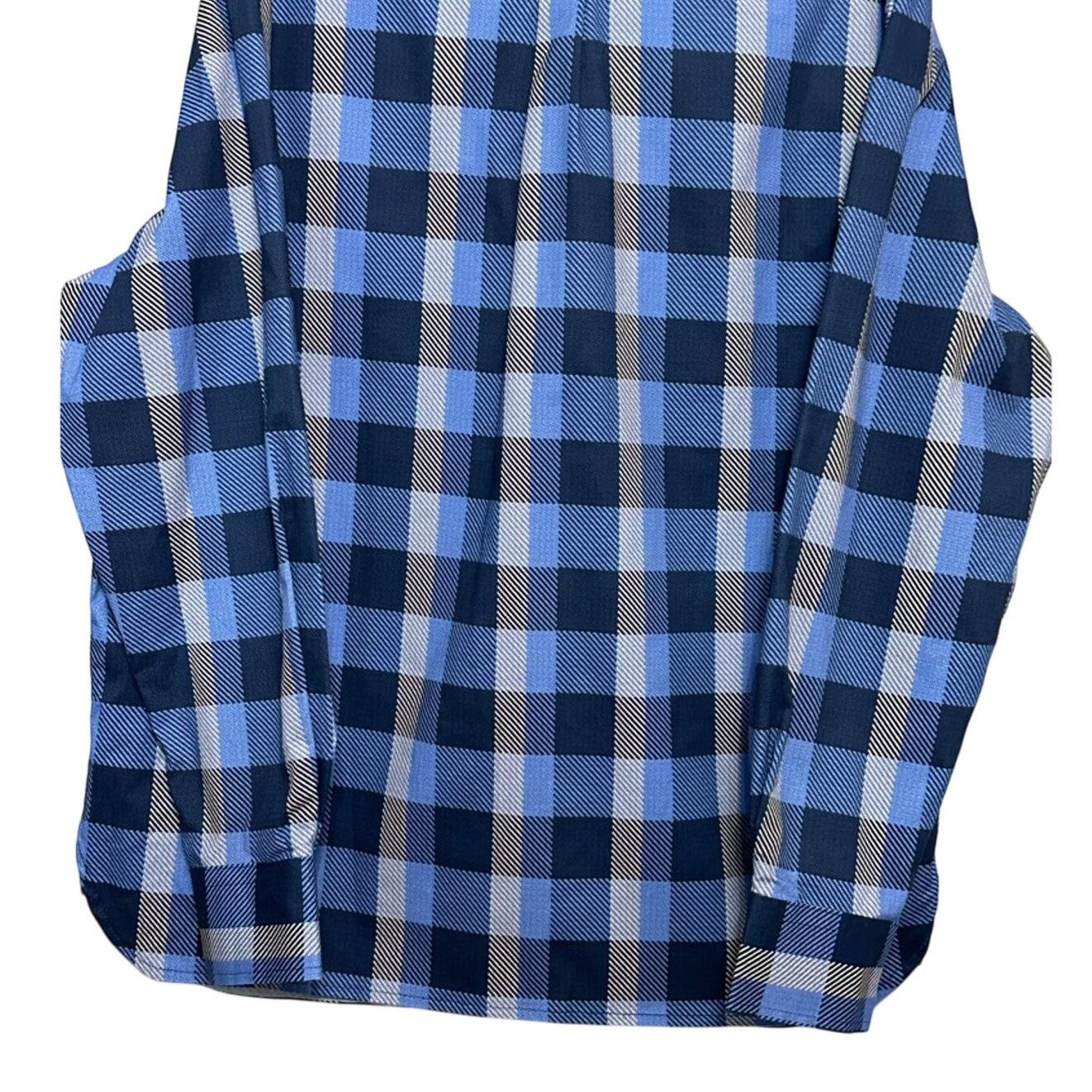 Other Con.Struct Collared Shirt Plaid Button Down Blue/Black NWOT Size US L / EU 52-54 / 3 - 6 Thumbnail