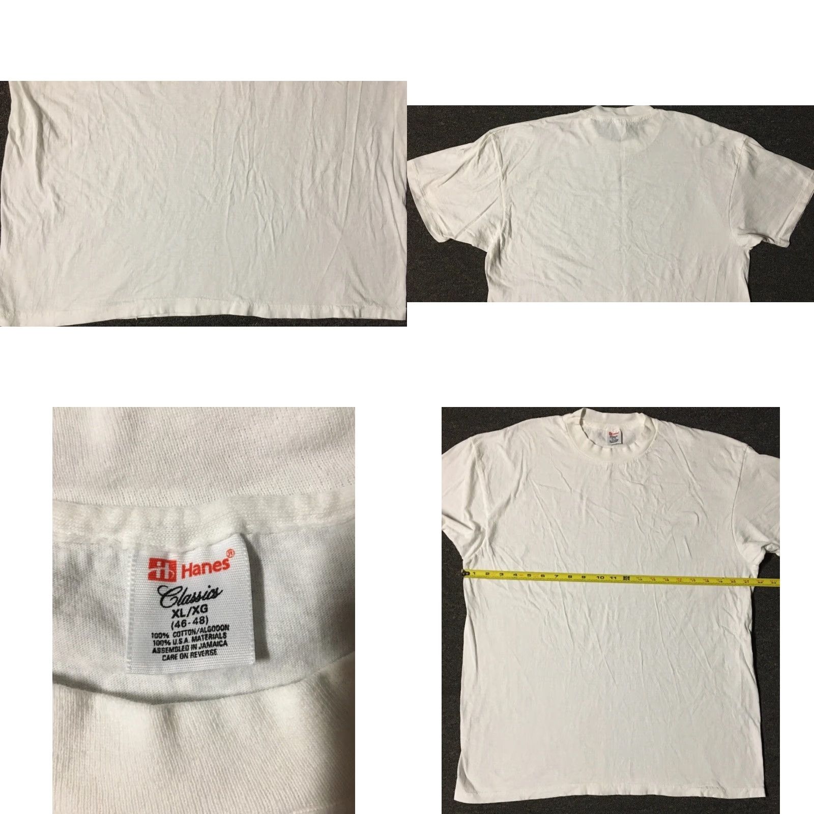 Hanes VINTAGE Hanes Faded Shirt L Men White 90s Grunge Biker Punk Skate Surf Trucker Track Trashed Distressed Logo 80s 90s Size US L / EU 52-54 / 3 - 8 Thumbnail