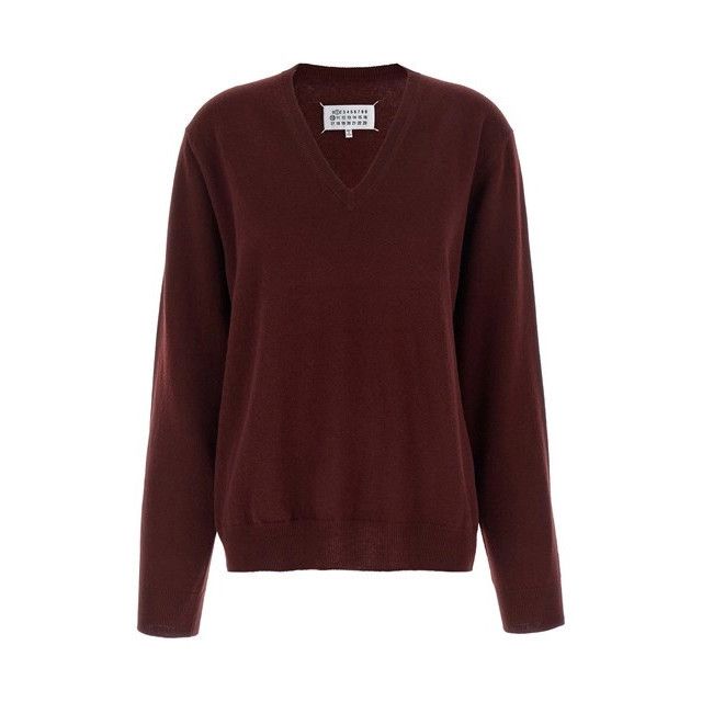 MAISON MARGIELA Women's Bordeaux Wool Sweater New (Women's s