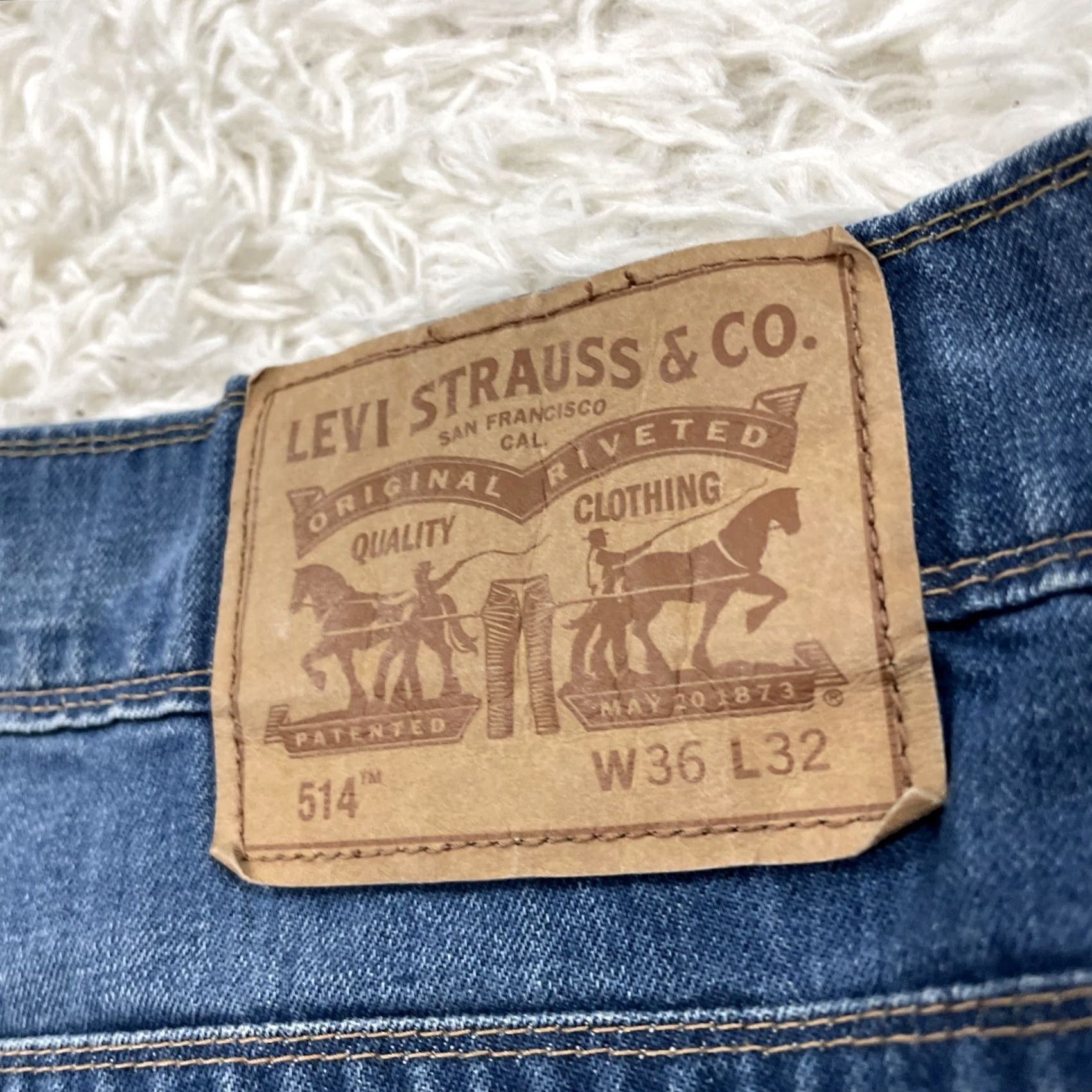 Levi's VINTAGE Levi's Jeans 514 Jeans Men 36x32 Blue Straight Wash Denim 36 Size US 36 / EU 52 - 5 Thumbnail