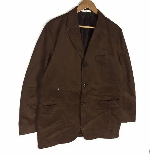 Kansai Yamamoto KANSAI YAMAMOTO HOMME 3 Button Blazer Brown Colour Casual Size 46R - 3 Thumbnail