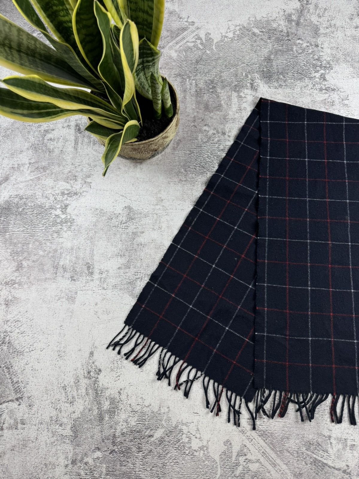 Burberry Burberrys London Vintage Cashmere Luxury Blue England Brown Nova Check Scarf Size ONE SIZE - 2 Thumbnail