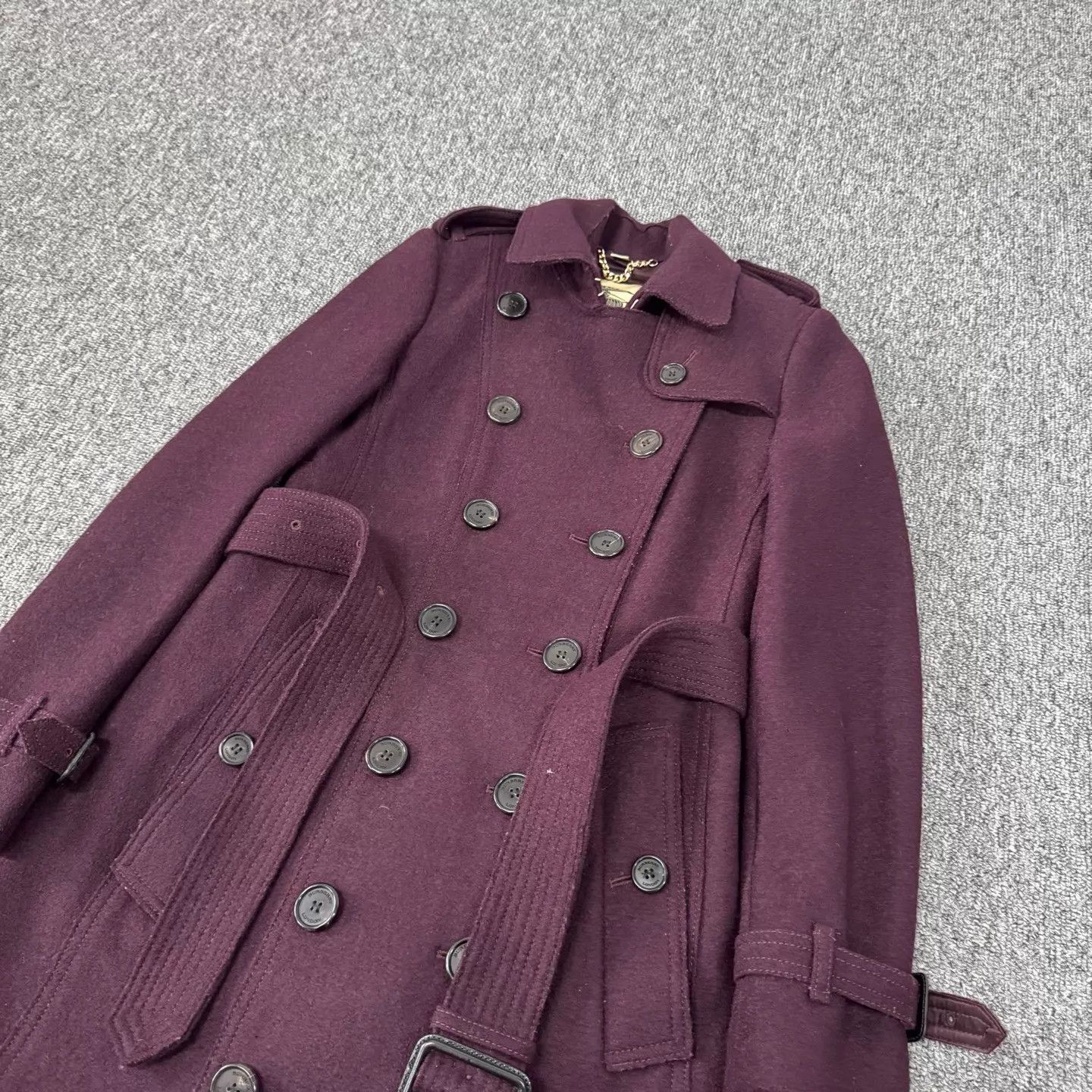 Burberry Burberry DB Belted Wine Red Trench Coat UK4 99New Size XS / US 0-2 / IT 36-38 - 4 Thumbnail