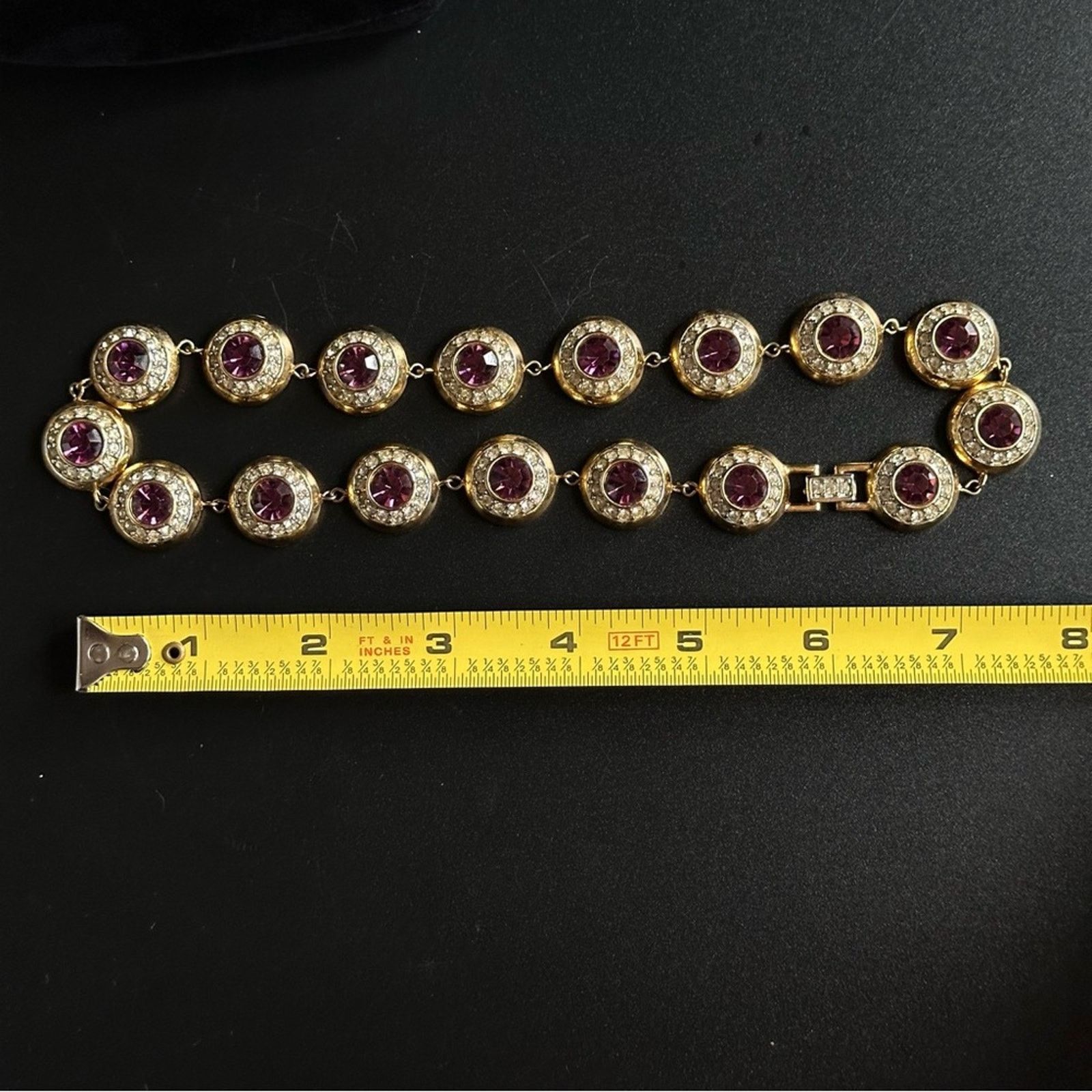 Other Vintage 80’s Rhinestone & Purple Sapphire Bridal Set Size ONE SIZE - 7 Thumbnail