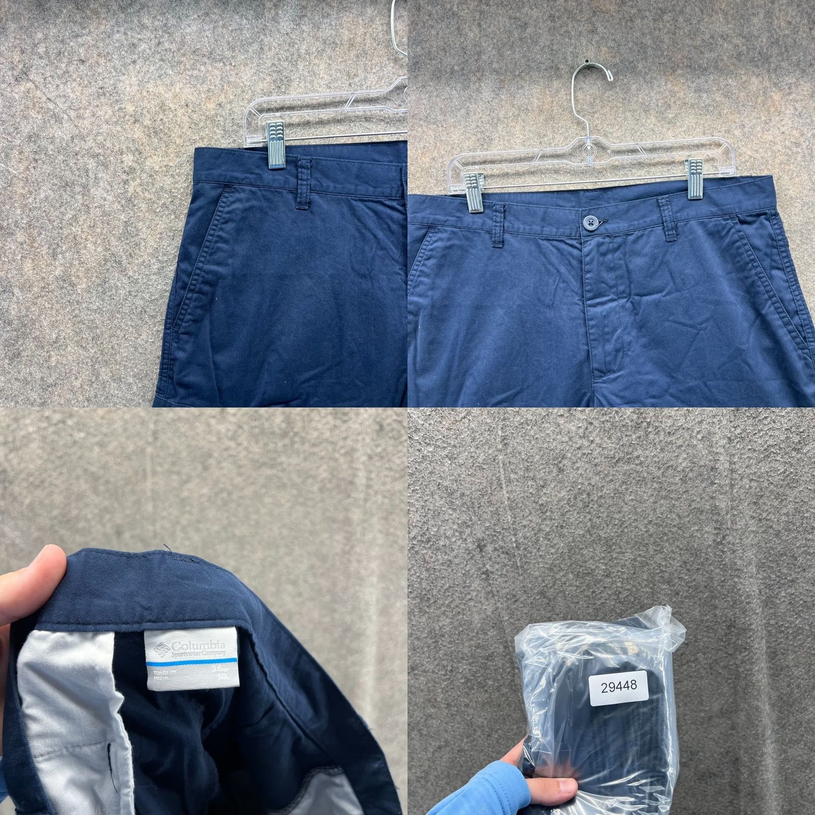 Vintage VINTAGE Columbia Shorts Mens 36 Blue Navy Cargo Flat Front Canvas Golf Golfer Shorts Casual Size US 36 / EU 52 - 8 Thumbnail